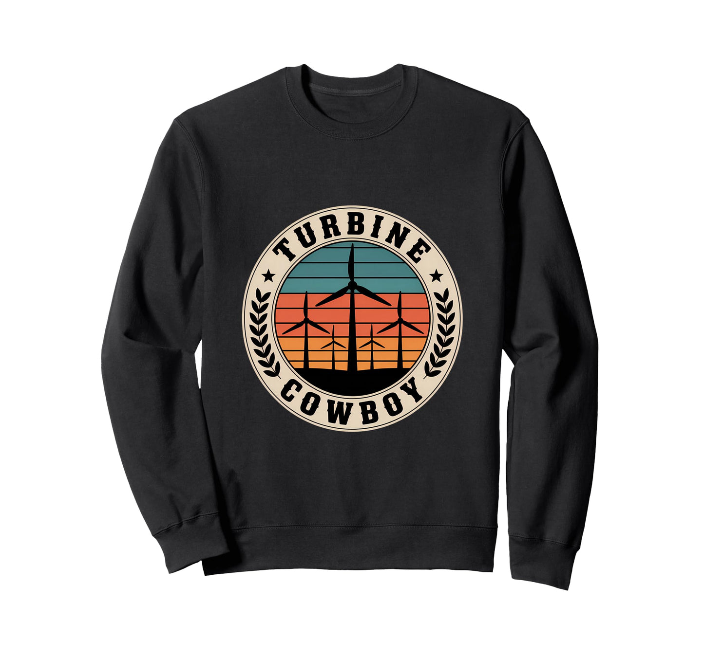 Turbine Cowboy Funny Badge Sweatshirt - Fun Novelty Design Men Women - T-Shirt, Sweatshirt, Hoodie