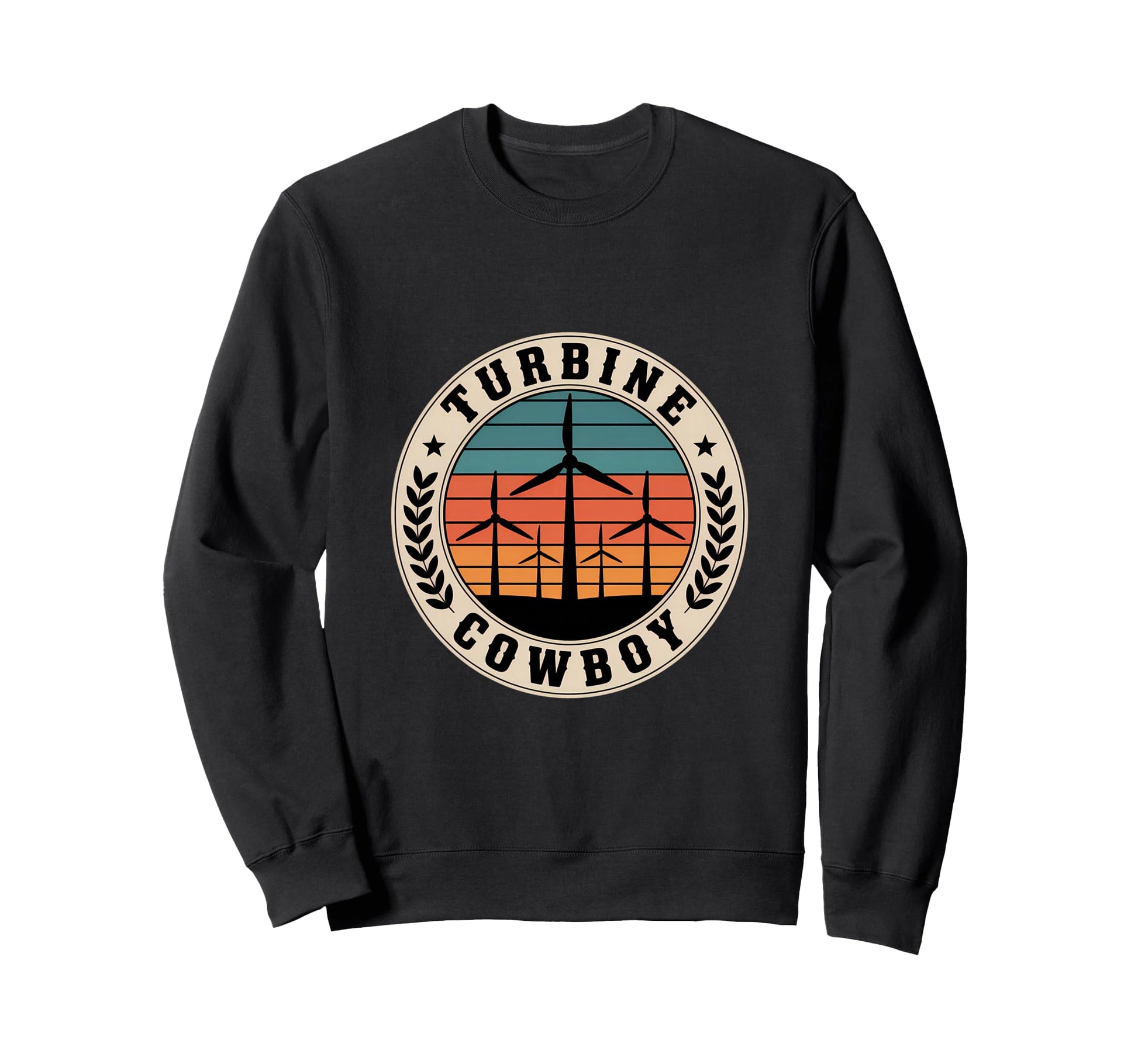 Turbine Cowboy Funny Badge Sweatshirt - Fun Novelty Design Men Women - T-Shirt, Sweatshirt, Hoodie