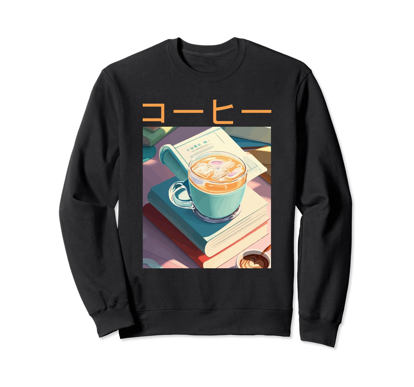 90S Anime Kawaii Japanese Coffee Sweatshirt - Casual Everyday Wear Unisex - T-Shirt, Sweatshirt, Hoodie