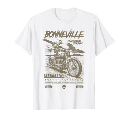 Bonneville Salt Flats Motorcycle T-Shirt - Novelty Apparel Men Women - T-Shirt, Sweatshirt, Hoodie