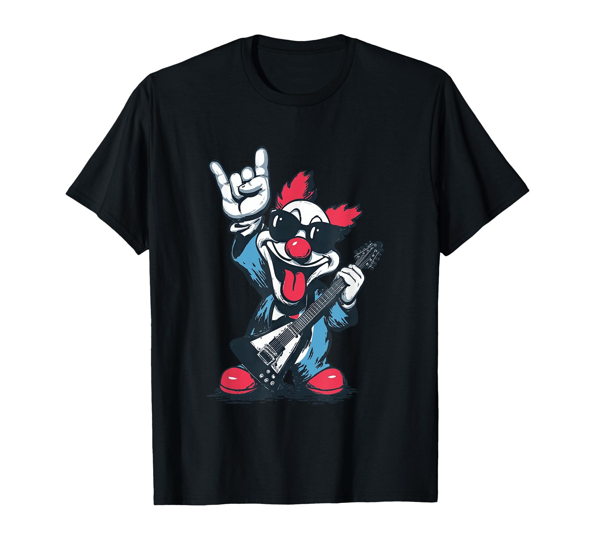 Funny Clown Guitarist Rock Music Lover T-Shirt - Novelty Apparel Men Women - T-Shirt, Sweatshirt, Hoodie