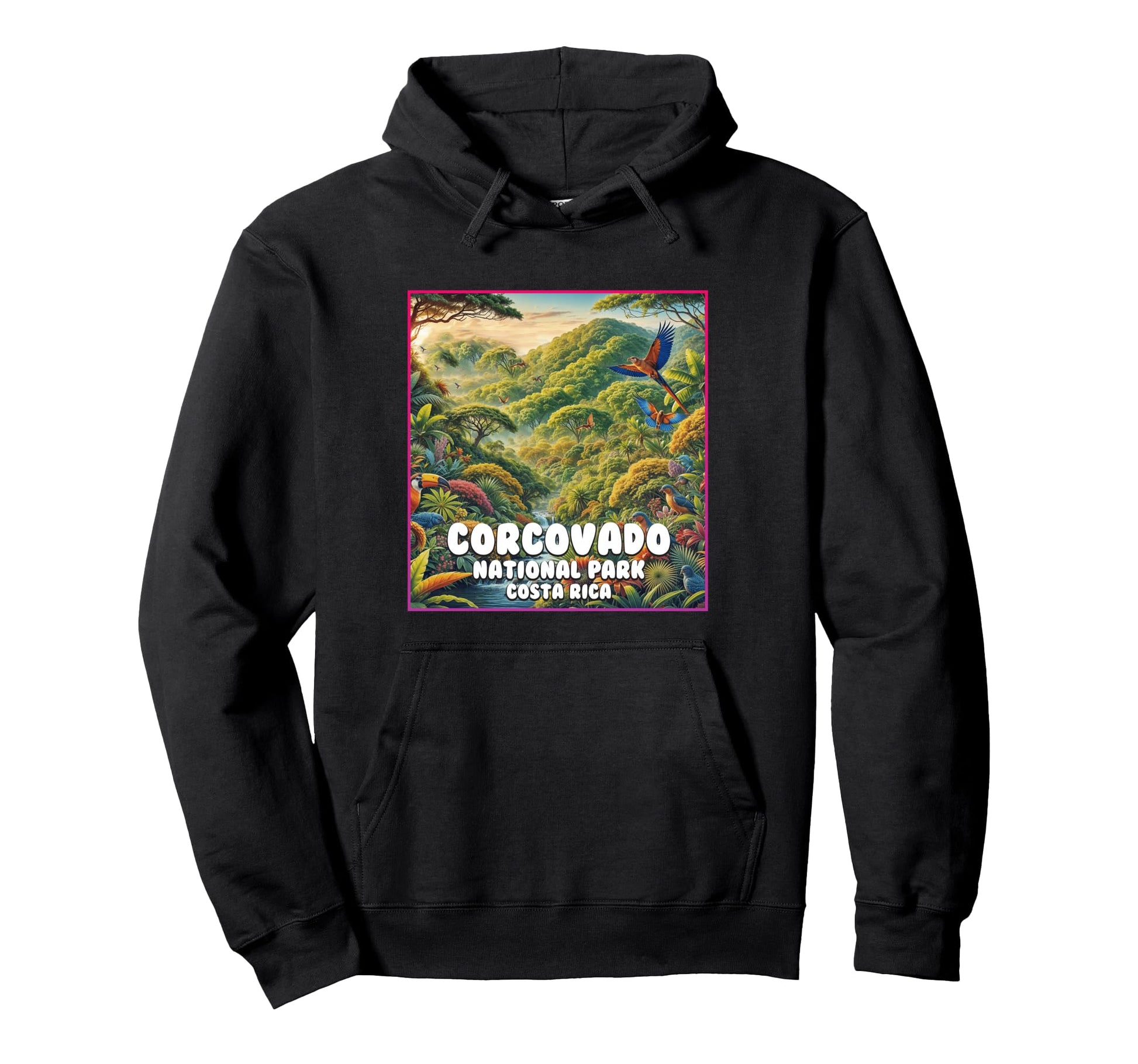 Corcovado National Park Costa Rica Family Hoodie - Unique Graphic Unisex - T-Shirt, Sweatshirt, Hoodie