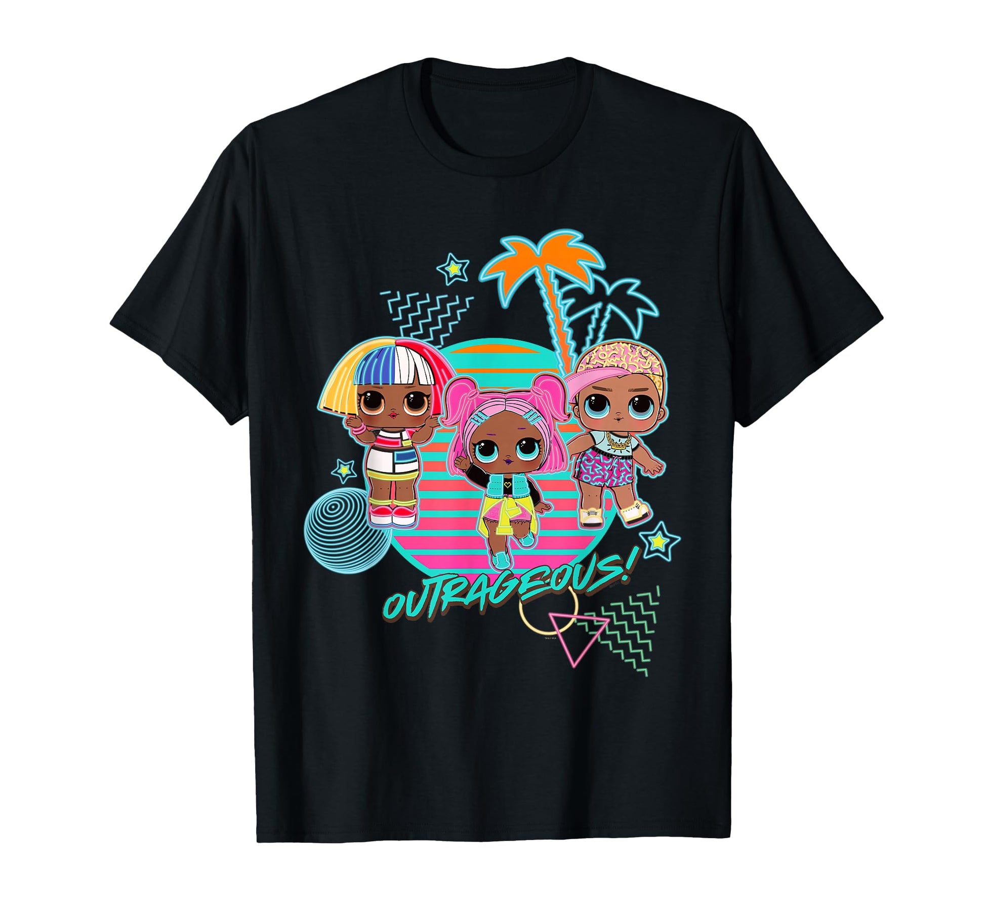 L O L Surprise Neon Vaporwave Beach T-Shirt - Casual Everyday Wear Unisex - T-Shirt, Sweatshirt, Hoodie