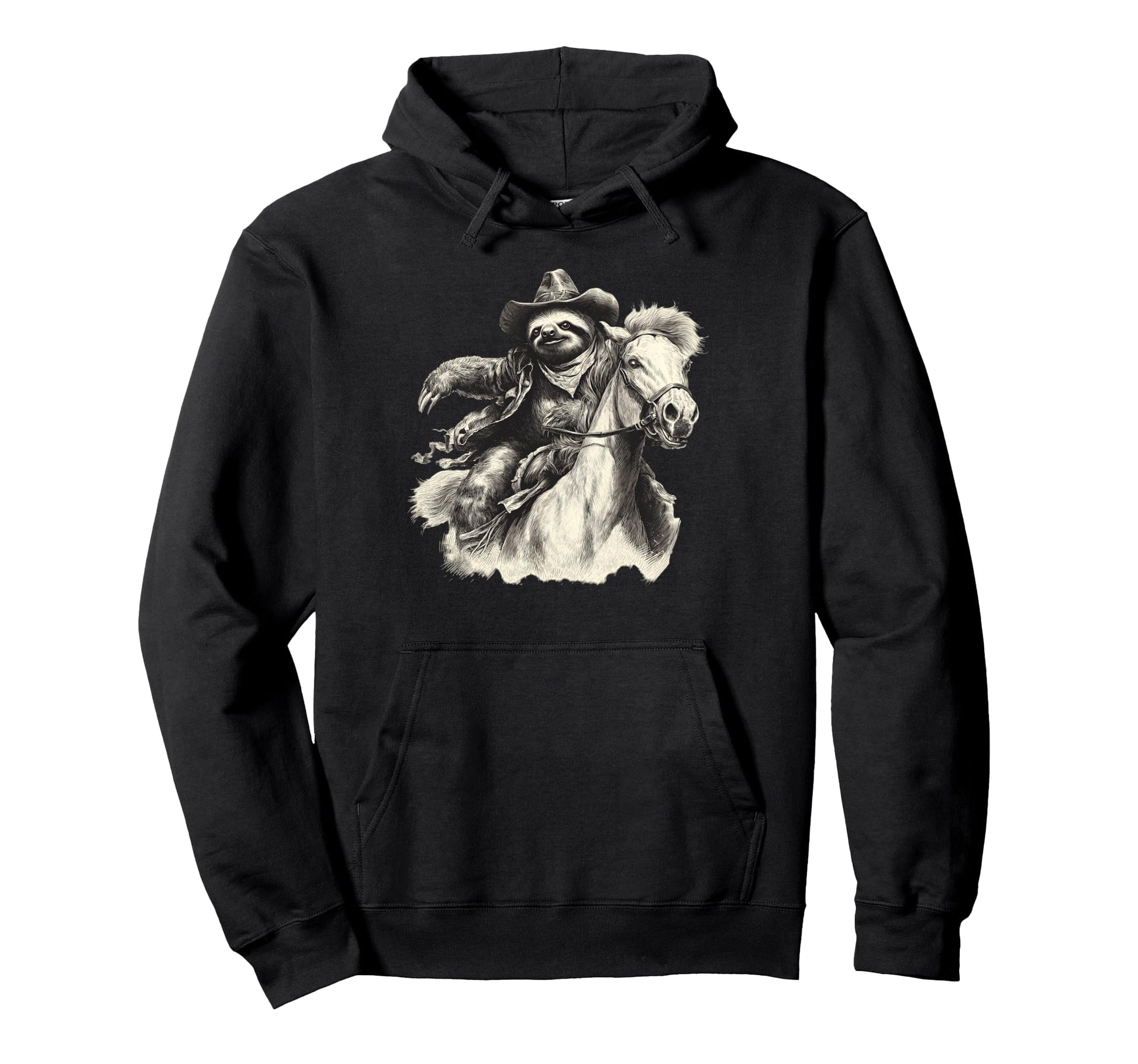 Sloth Cowboy Rodeo Cowgirl Western Hoodie - Streetwear Style Men Women - T-Shirt, Sweatshirt, Hoodie