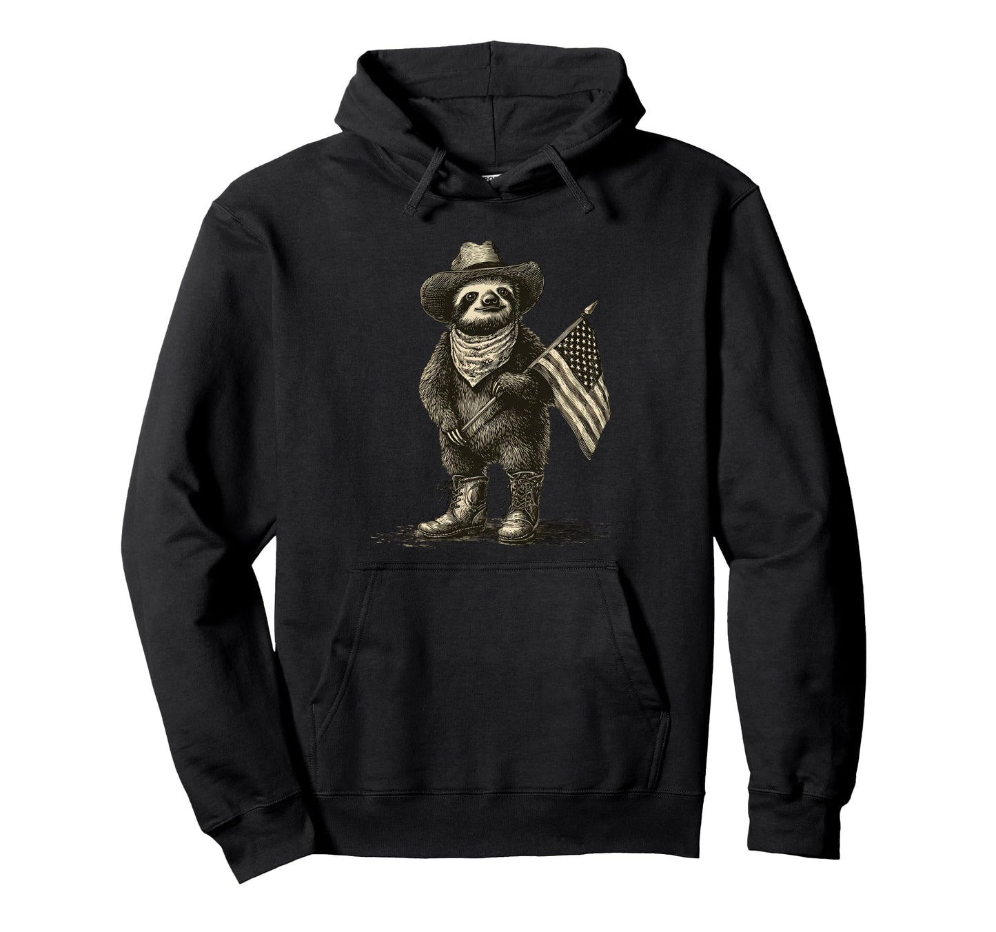 Sloth Cowboy Rodeo Cowgirl Western Hoodie - Trendy Graphic for Adults - T-Shirt, Sweatshirt, Hoodie