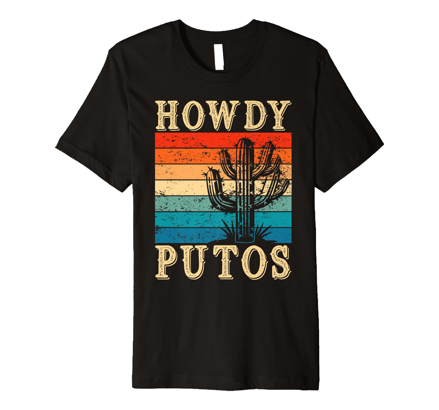 Howdy Putos Funny Cactus Western T-Shirt - Aesthetic Graphic Men Women - T-Shirt, Sweatshirt, Hoodie