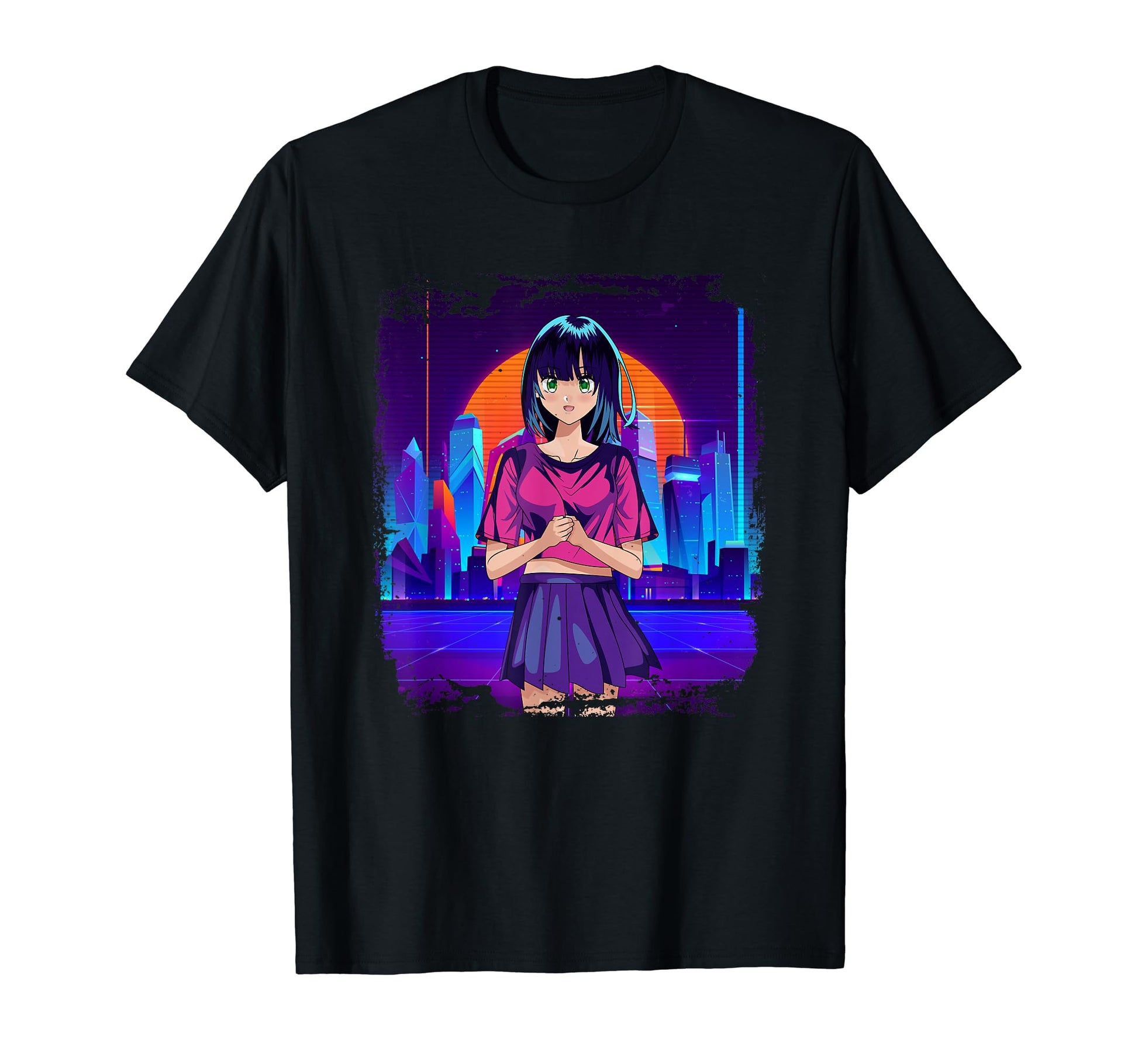 Japanese Waifu Lofi Aesthetic Vaporwave T-Shirt - Trendy Graphic Men Women - T-Shirt, Sweatshirt, Hoodie