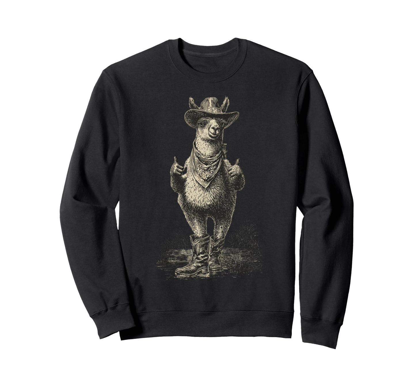 Country Cowboy Alpaca Rodeo Sweatshirt - Streetwear Style for Adults - T-Shirt, Sweatshirt, Hoodie