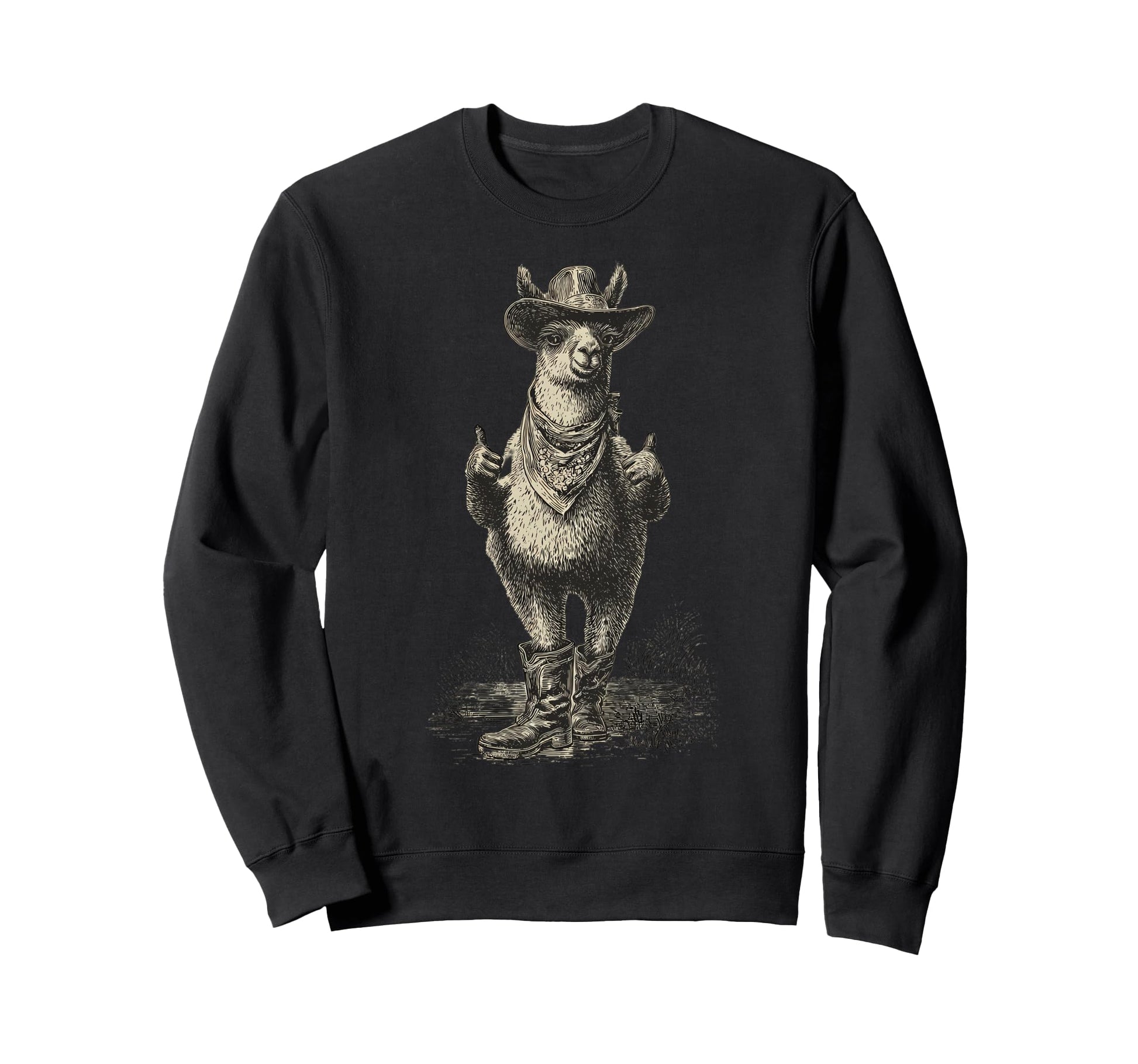 Country Cowboy Alpaca Rodeo Sweatshirt - Streetwear Style for Adults - T-Shirt, Sweatshirt, Hoodie