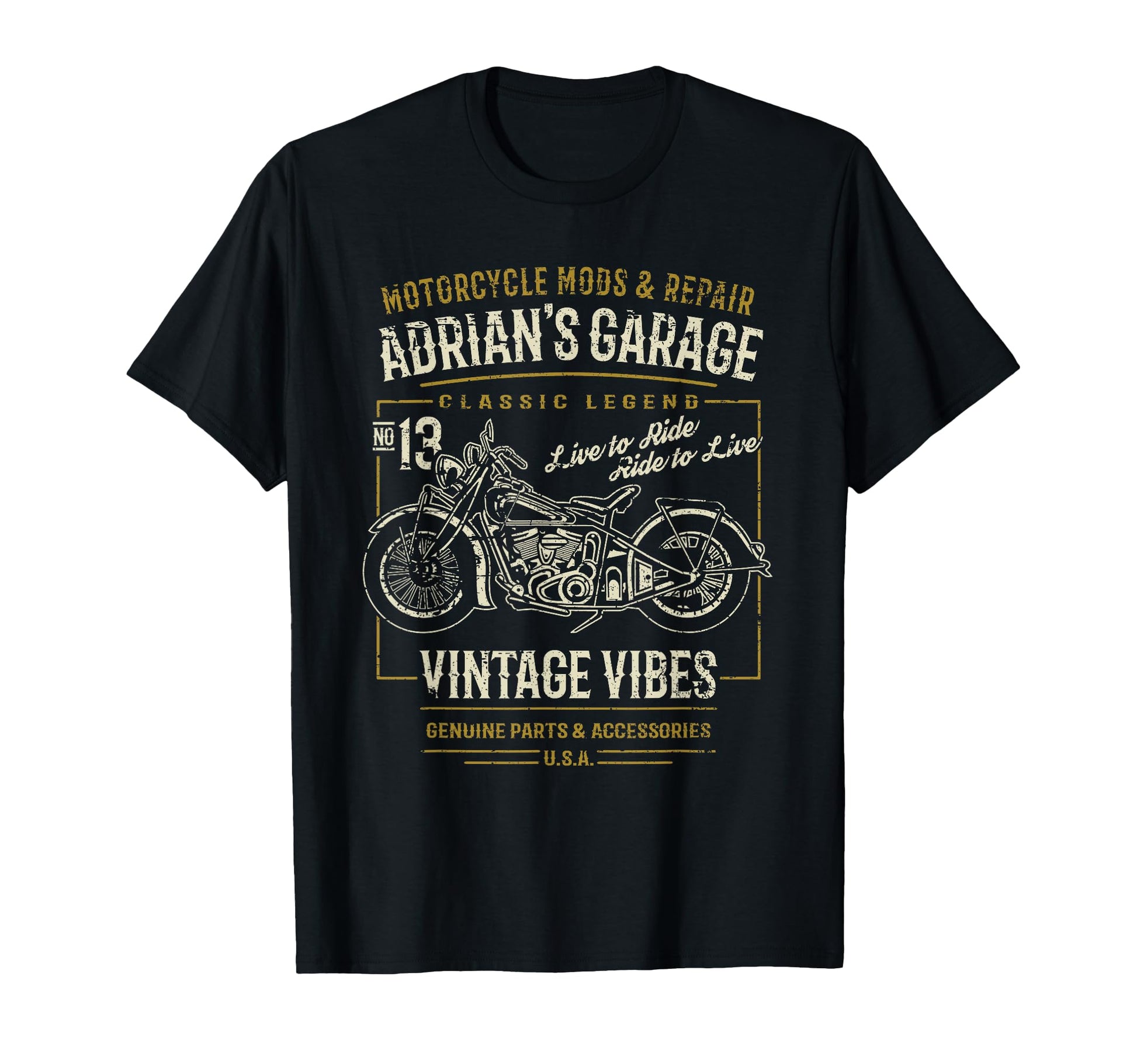 Adrians Hotrod Garage Designs Name Adrian T-Shirt - Graphic Print Unisex - T-Shirt, Sweatshirt, Hoodie
