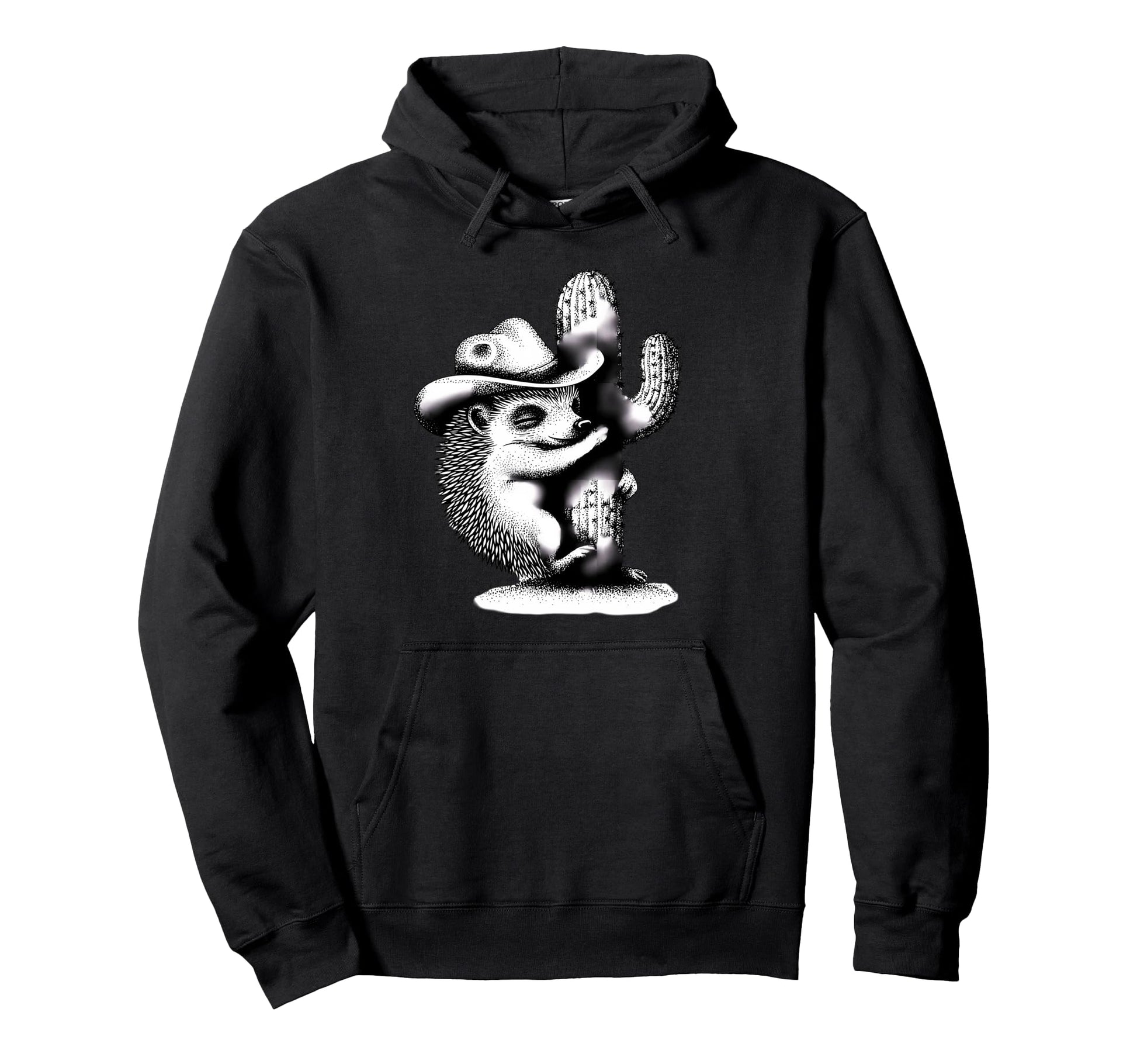 Country Cowboy Hedgehog Rodeo Hoodie - Fun Novelty Design Men Women - T-Shirt, Sweatshirt, Hoodie