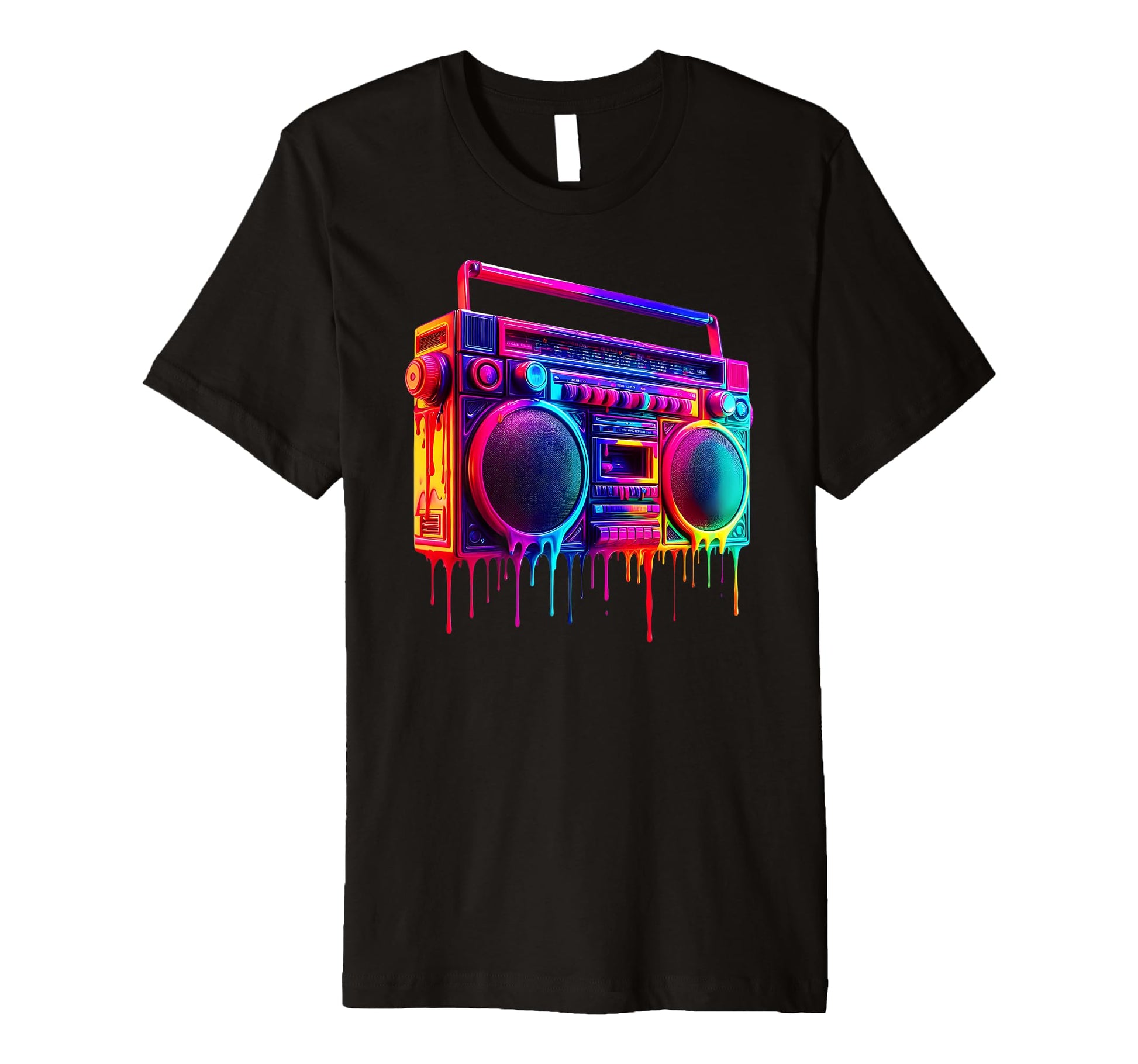Dripping Paint Boombox Old School 80S T-Shirt - Streetwear Style Men Women - T-Shirt, Sweatshirt, Hoodie