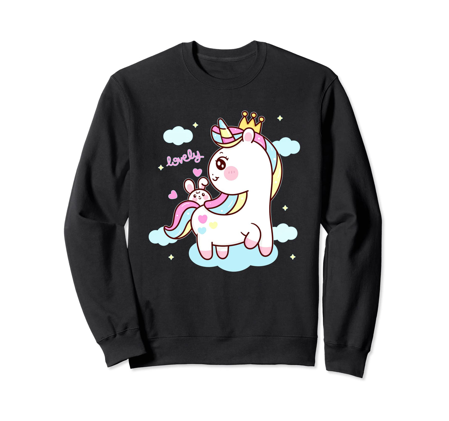 Pastel Kawaii Unicorn Boho Vaporwave Sweatshirt - Graphic Print Men Women - T-Shirt, Sweatshirt, Hoodie