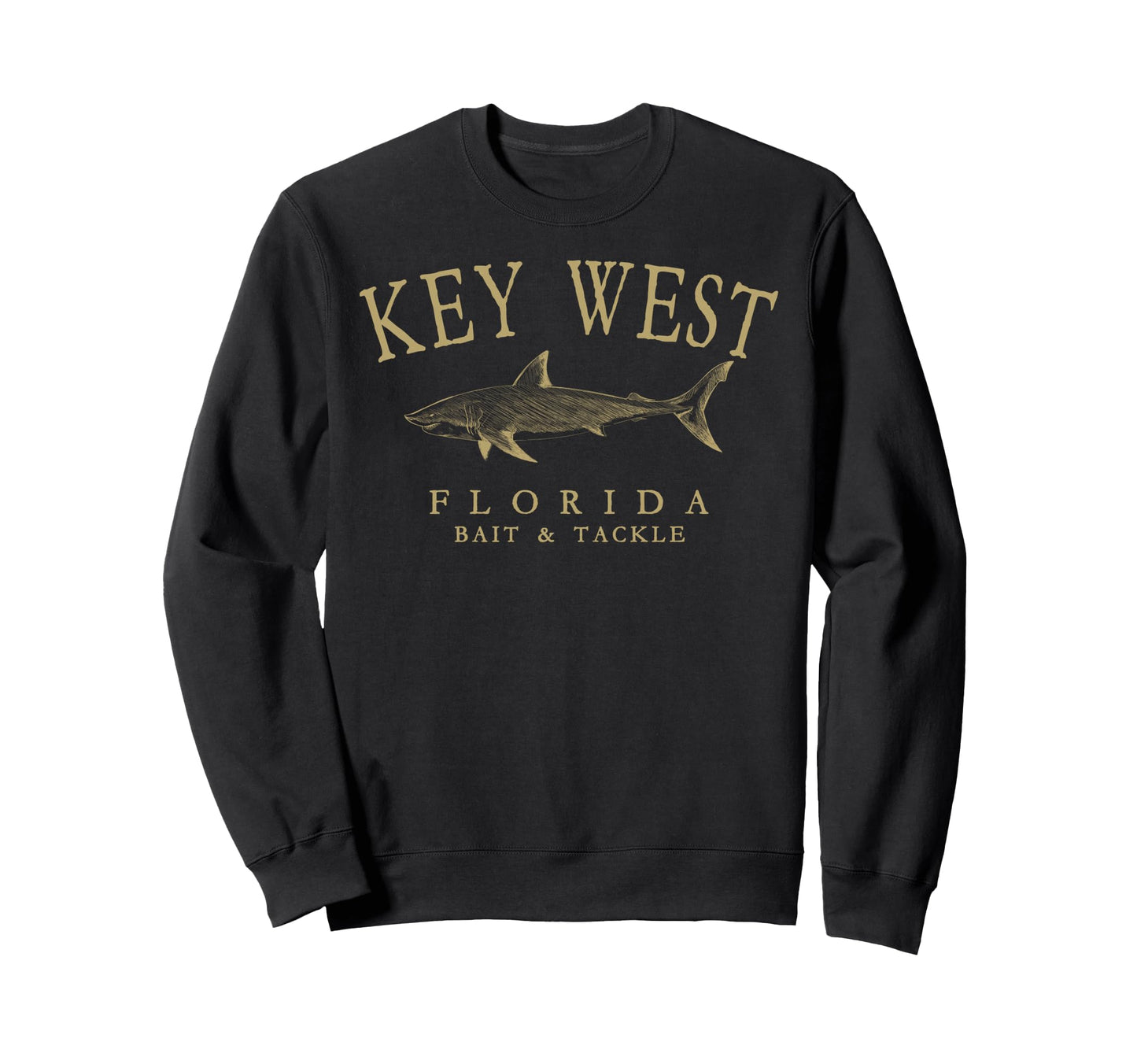 Key West Florida Shark Arched Sweatshirt - Casual Everyday Wear for Adults - T-Shirt, Sweatshirt, Hoodie