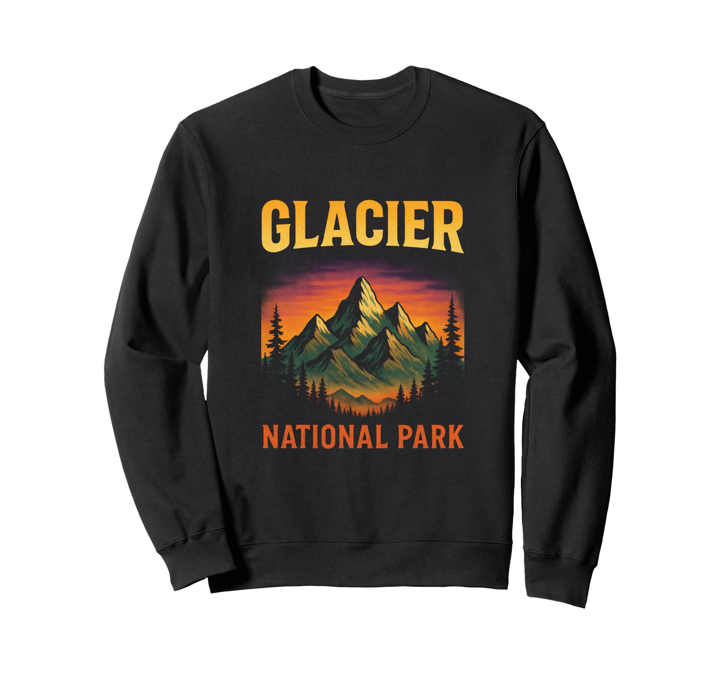 Glacier National Park Montana Hiking Sweatshirt - Fun Novelty Design Unisex - T-Shirt, Sweatshirt, Hoodie
