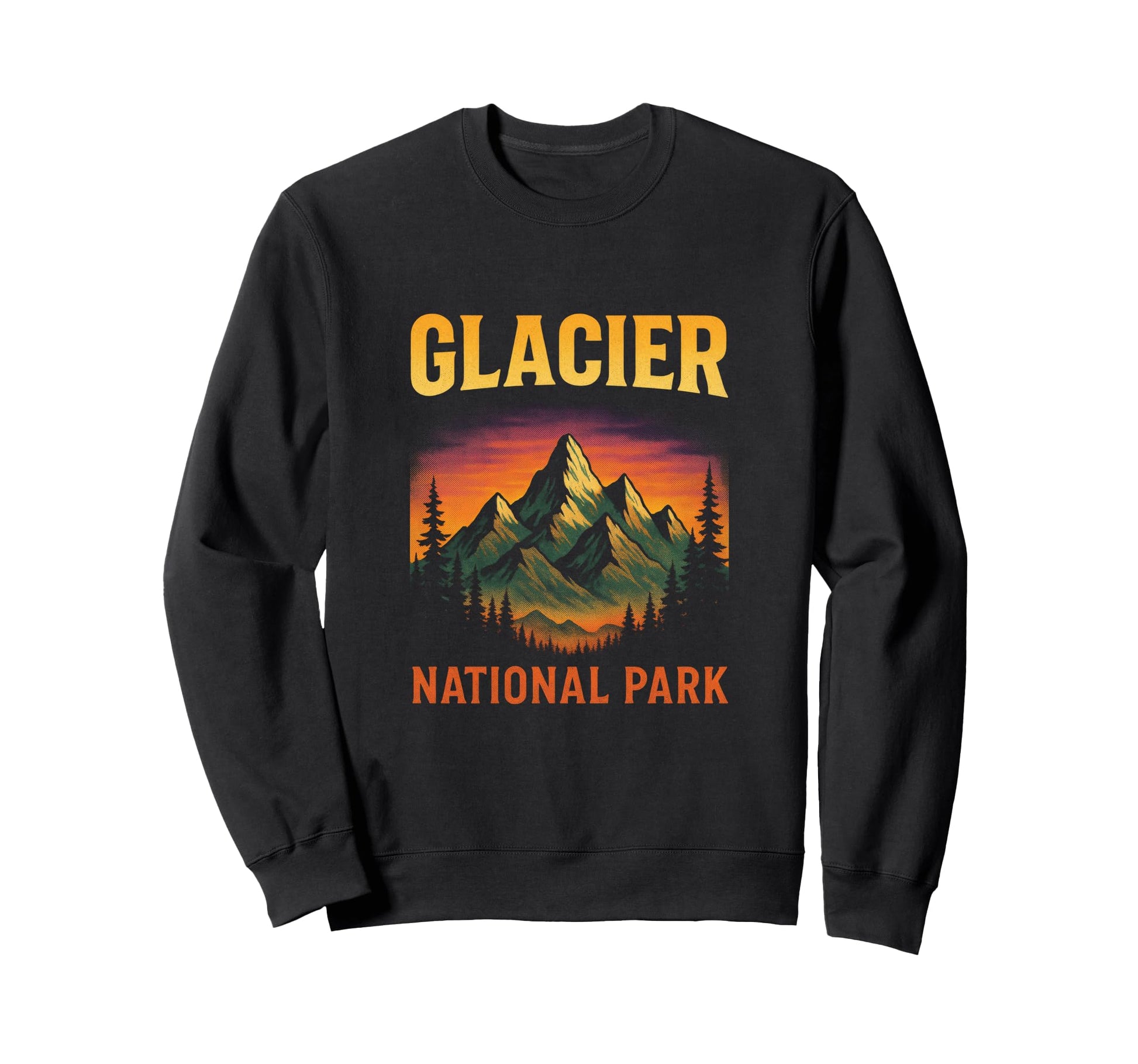 Glacier National Park Montana Hiking Sweatshirt - Fun Novelty Design Unisex - T-Shirt, Sweatshirt, Hoodie