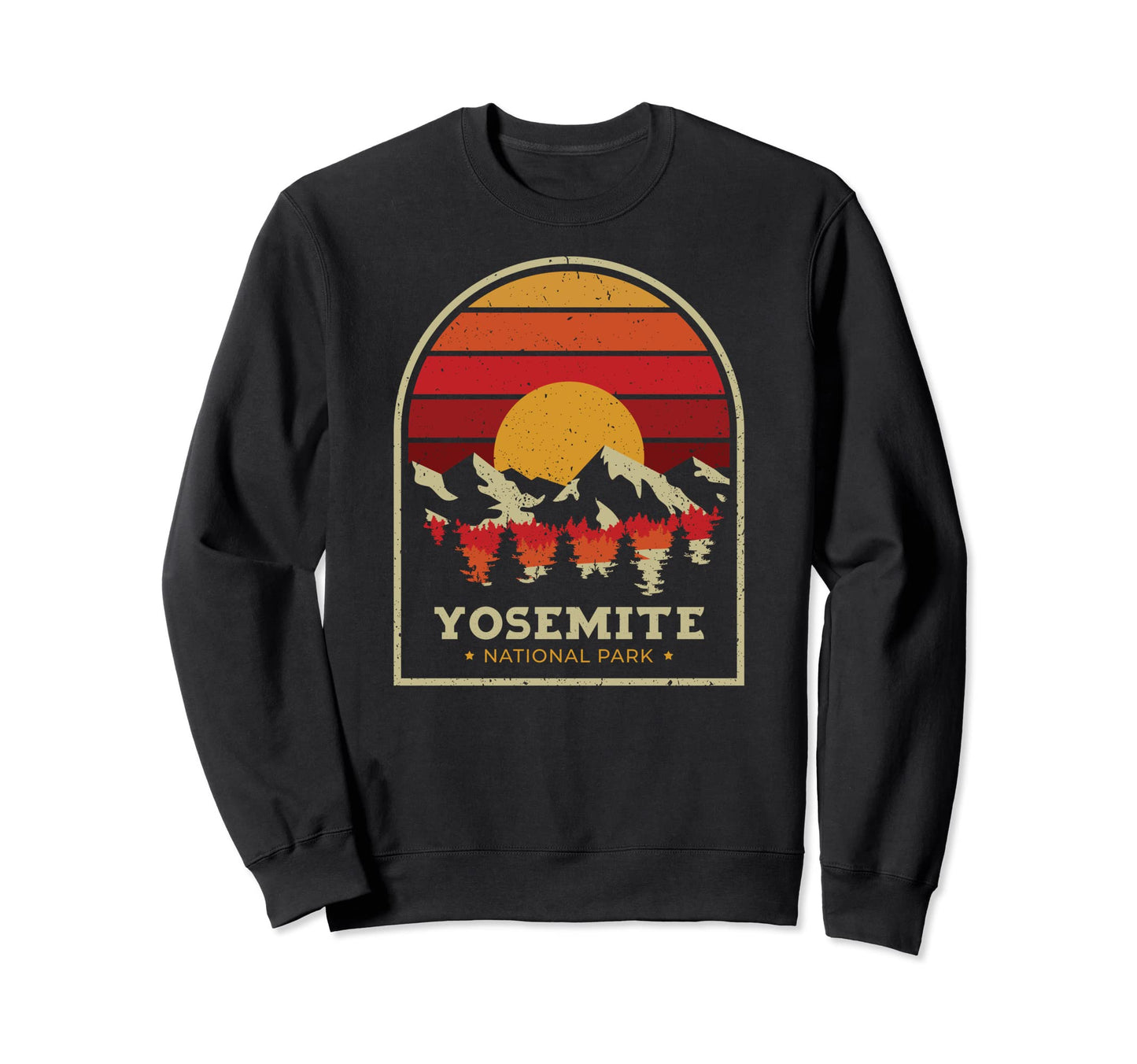 Yosemite National Park Sunset Sweatshirt - Unique Graphic Men Women - T-Shirt, Sweatshirt, Hoodie