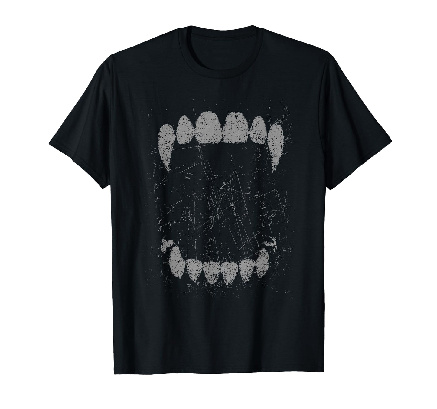 Gothic Grunge Vampire Fangs T-Shirt - Fun Novelty Design for Adults - T-Shirt, Sweatshirt, Hoodie