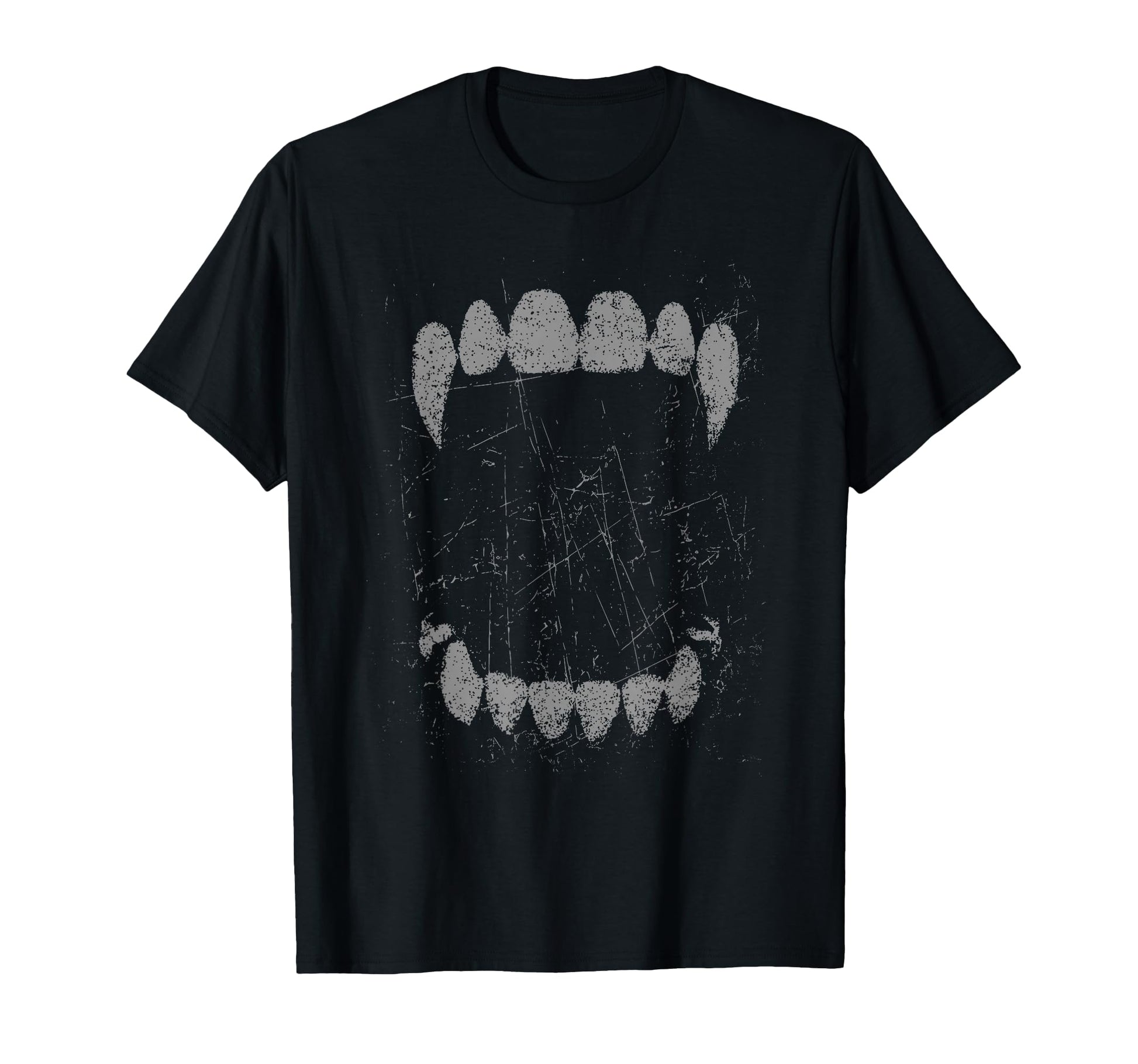 Gothic Grunge Vampire Fangs T-Shirt - Fun Novelty Design for Adults - T-Shirt, Sweatshirt, Hoodie
