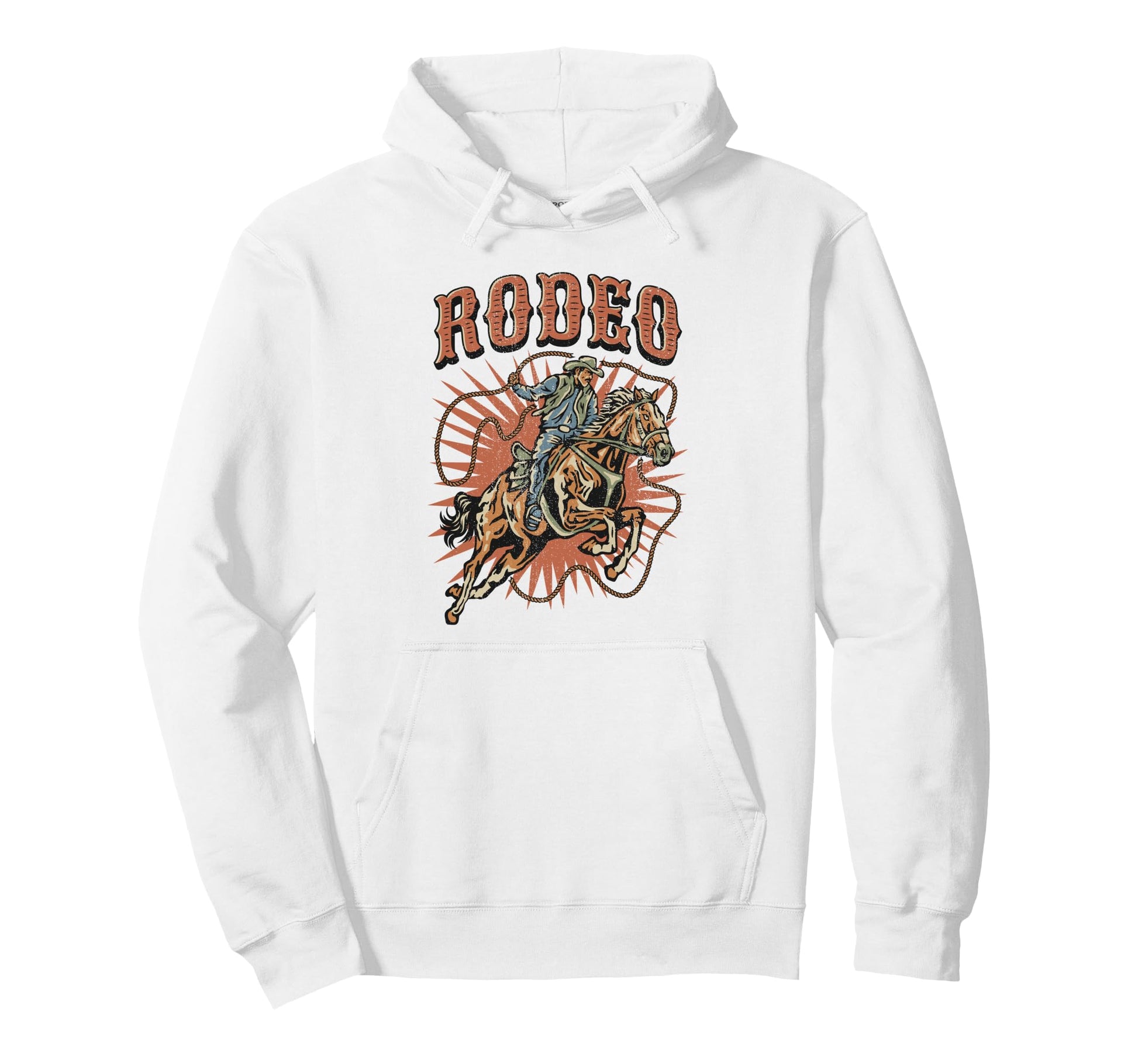 Rodeo Cowboy Cowgirl Horse Equestrian Hoodie - Fun Novelty Design Unisex - T-Shirt, Sweatshirt, Hoodie
