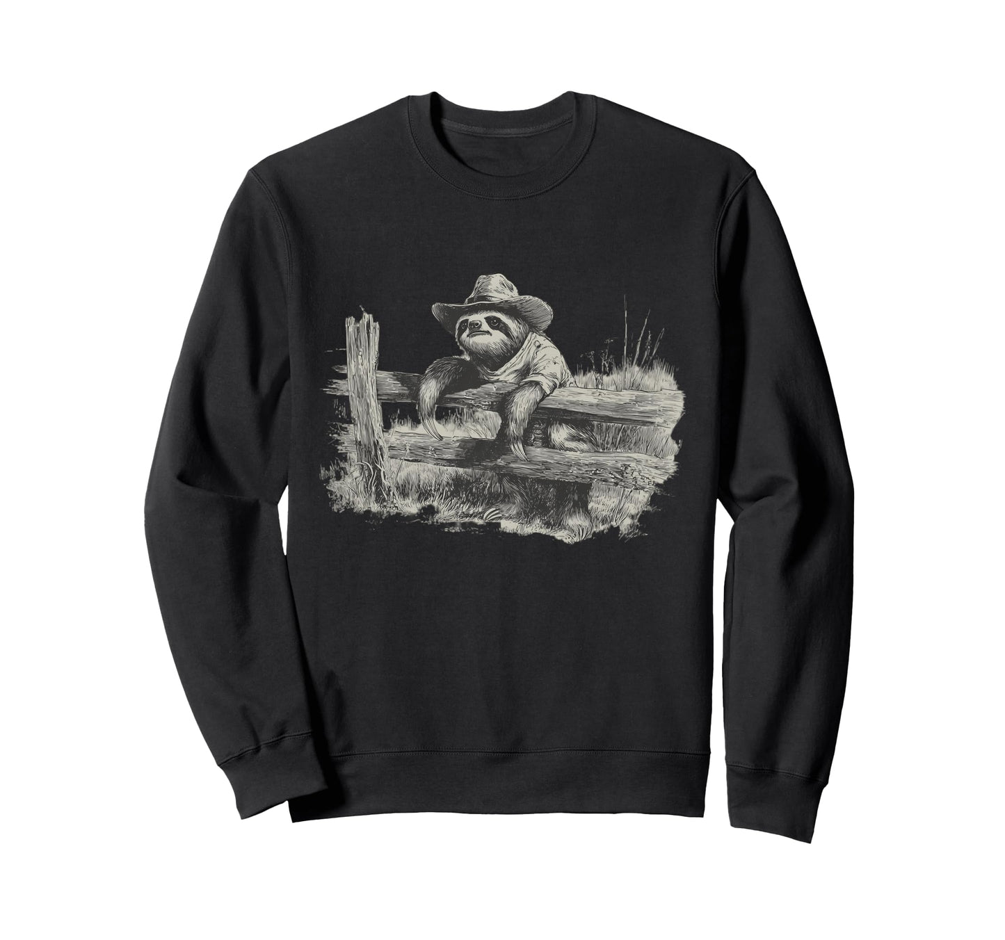 Sloth Cowboy Rodeo Cowgirl Western Sweatshirt - Streetwear Style Men Women - T-Shirt, Sweatshirt, Hoodie