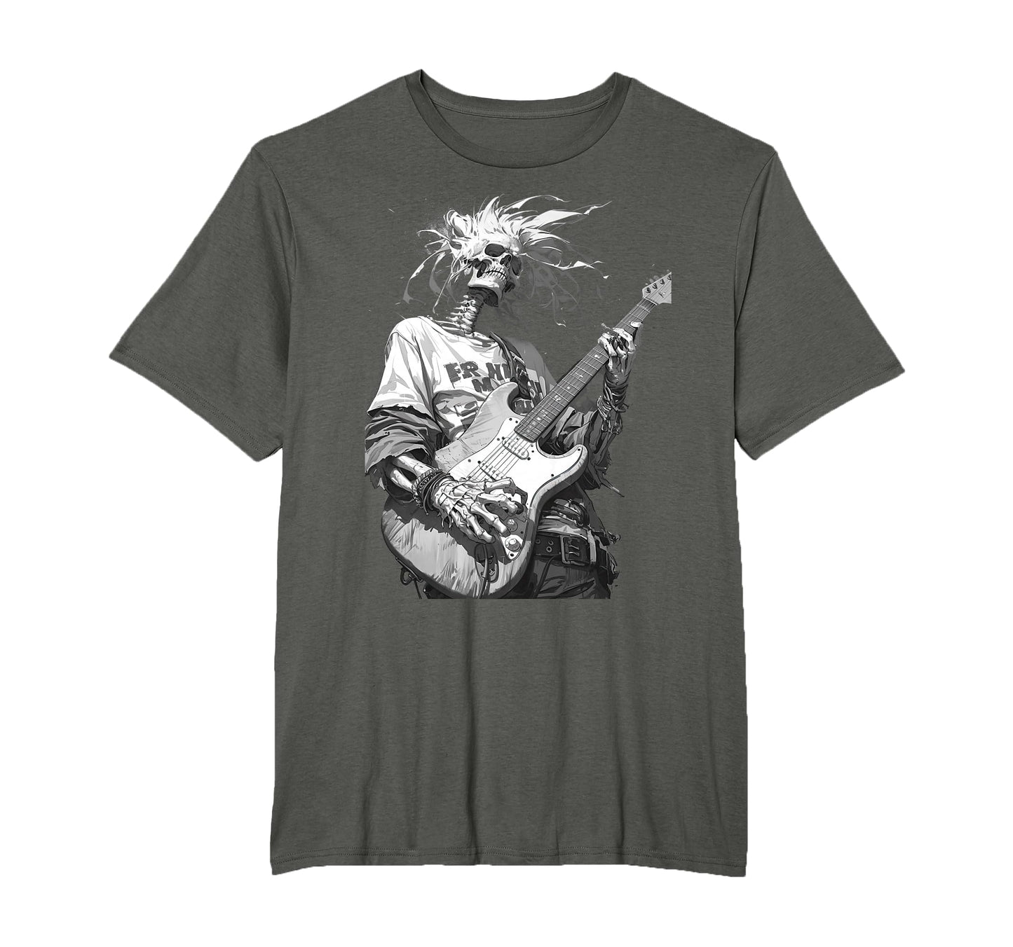 Skeleton Playing Guitar Rock Star T-Shirt - Novelty Apparel Men Women - T-Shirt, Sweatshirt, Hoodie