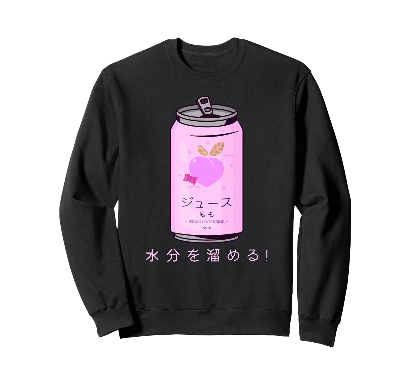 90S Japanese Aesthetic Peach Juice Sweatshirt - Novelty Apparel Men Women - T-Shirt, Sweatshirt, Hoodie