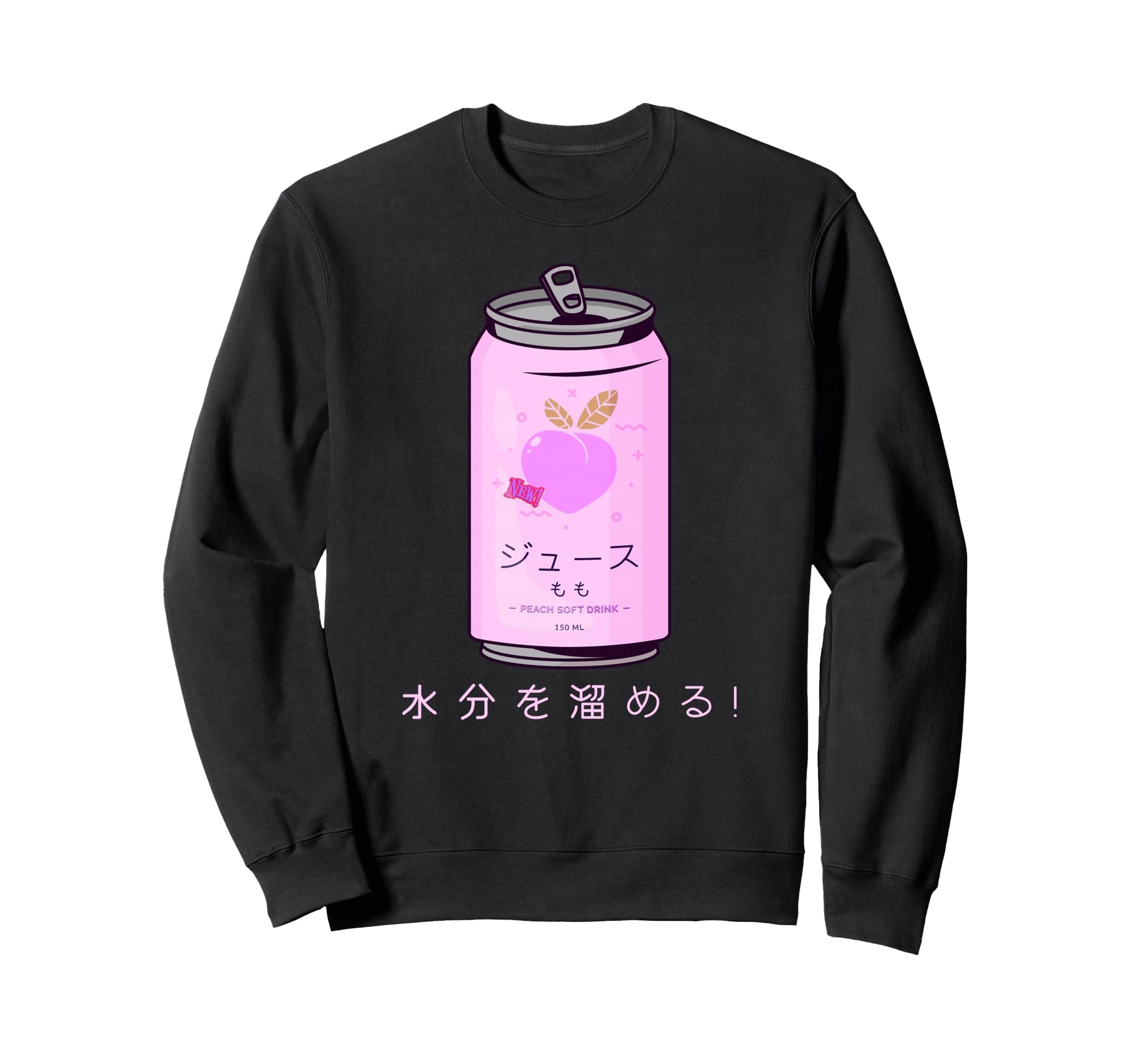 90S Japanese Aesthetic Peach Juice Sweatshirt - Novelty Apparel Men Women - T-Shirt, Sweatshirt, Hoodie