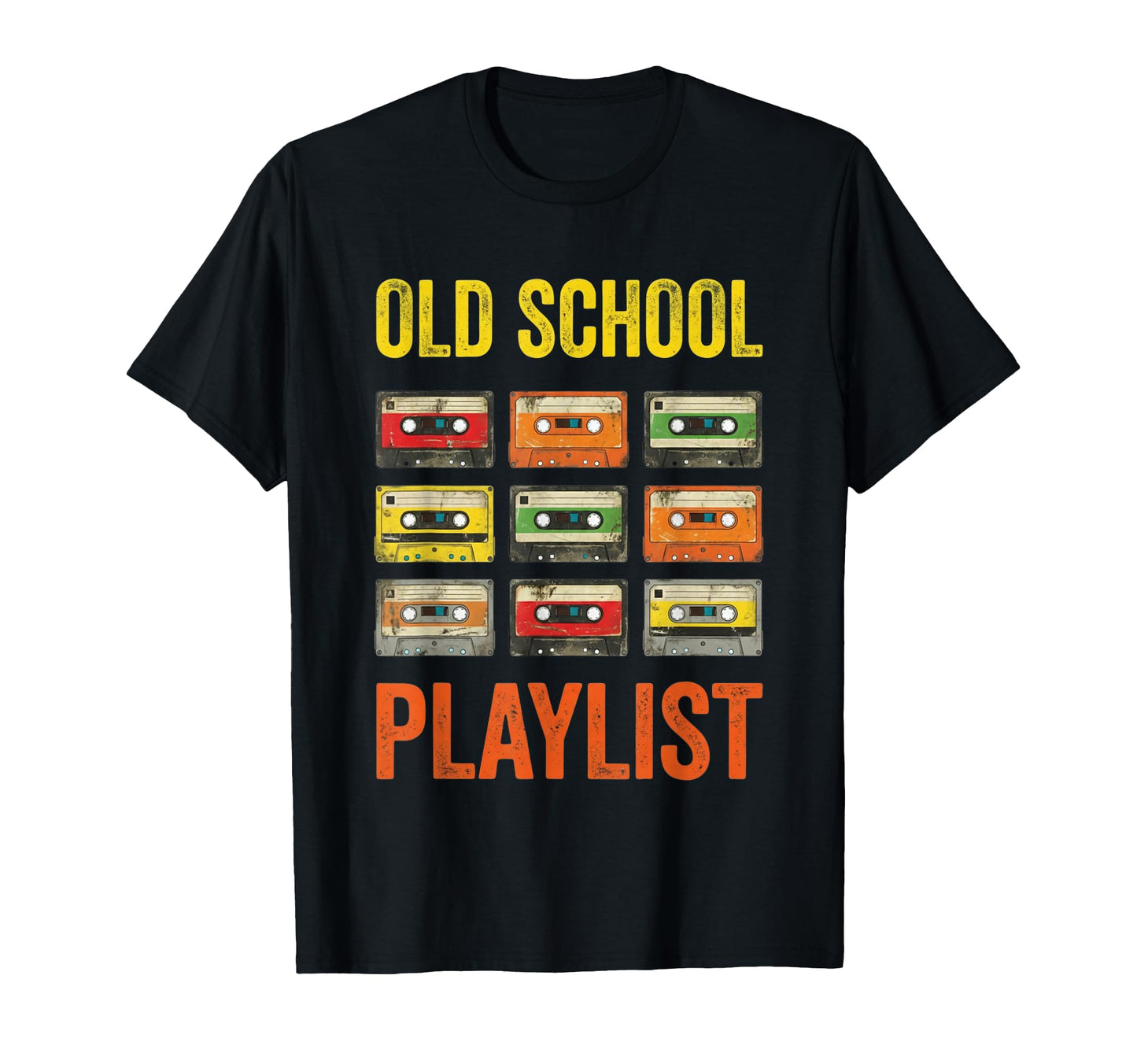 Old School Playlist Cassette Tapes T-Shirt - Streetwear Style Men Women - T-Shirt, Sweatshirt, Hoodie