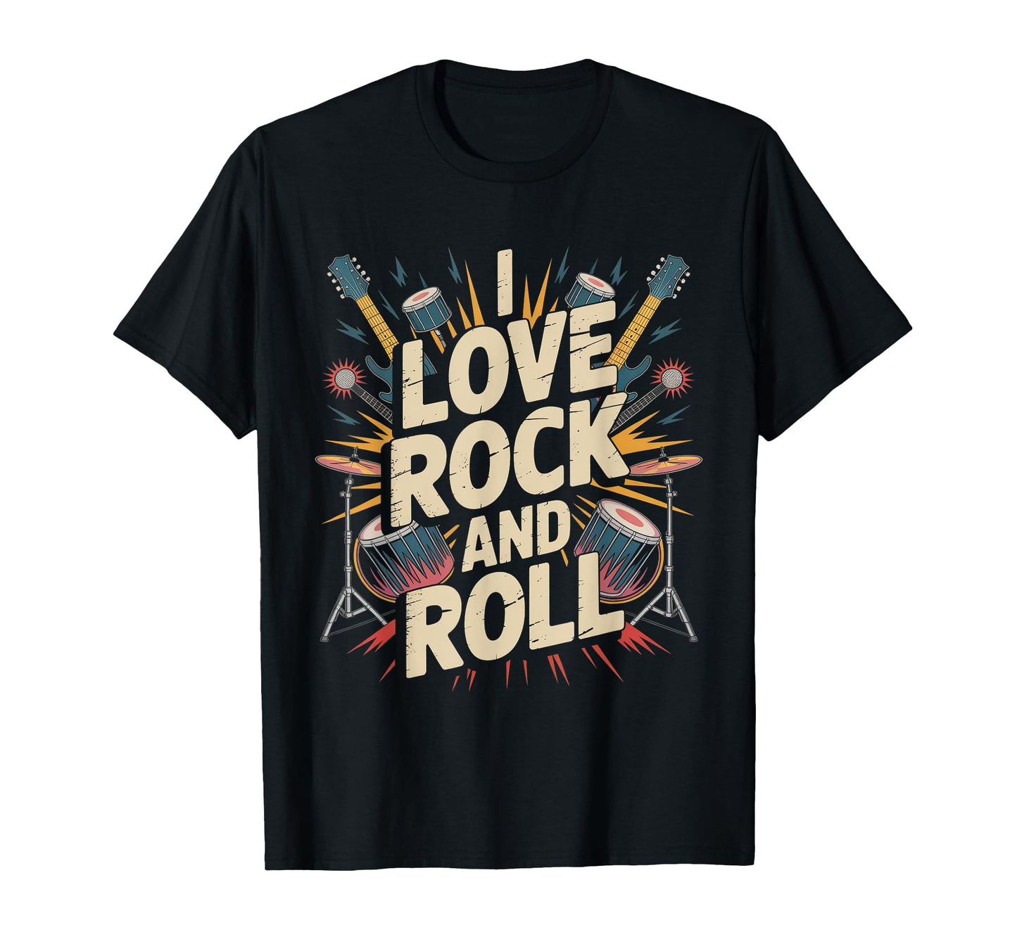 I Love Rock And Roll Music T-Shirt - Streetwear Style for Adults - T-Shirt, Sweatshirt, Hoodie