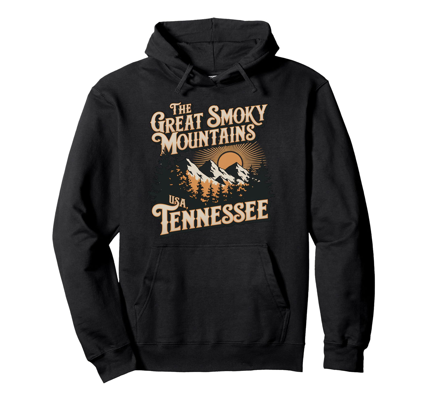 Great Smoky Mountains Tennessee Sunset Hoodie - Streetwear Style Men Women - T-Shirt, Sweatshirt, Hoodie