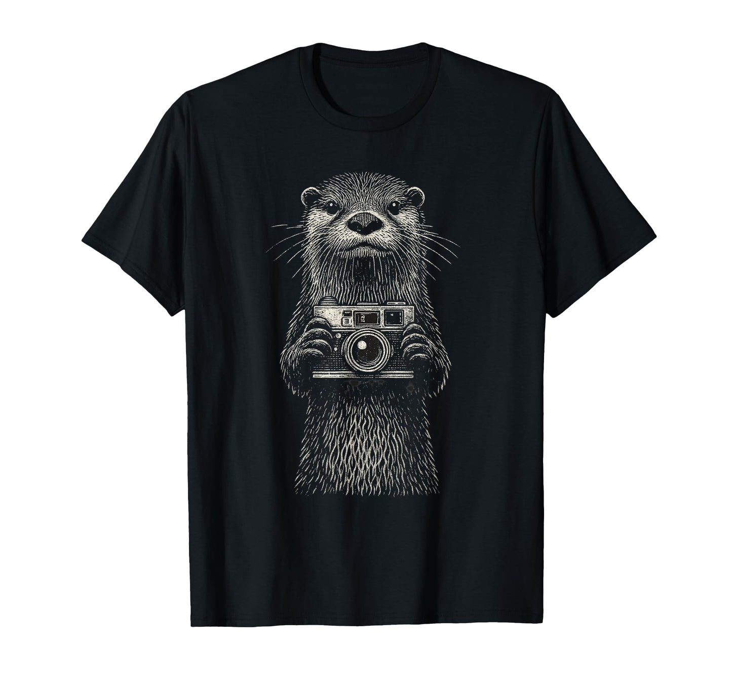 Otter Photographer Camera Wildlife T-Shirt - Aesthetic Graphic Men Women - T-Shirt, Sweatshirt, Hoodie