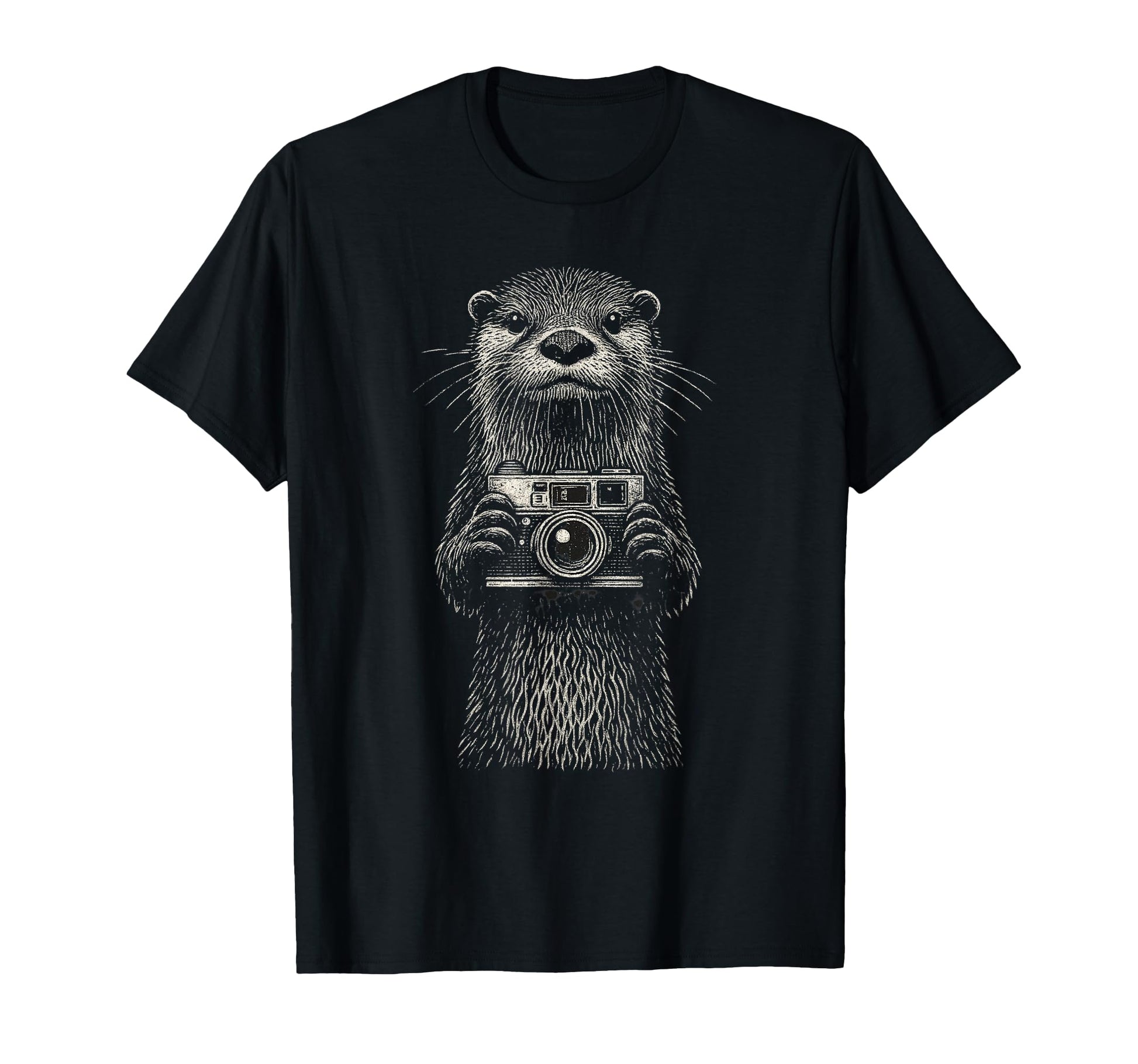 Otter Photographer Camera Wildlife T-Shirt - Aesthetic Graphic Men Women - T-Shirt, Sweatshirt, Hoodie