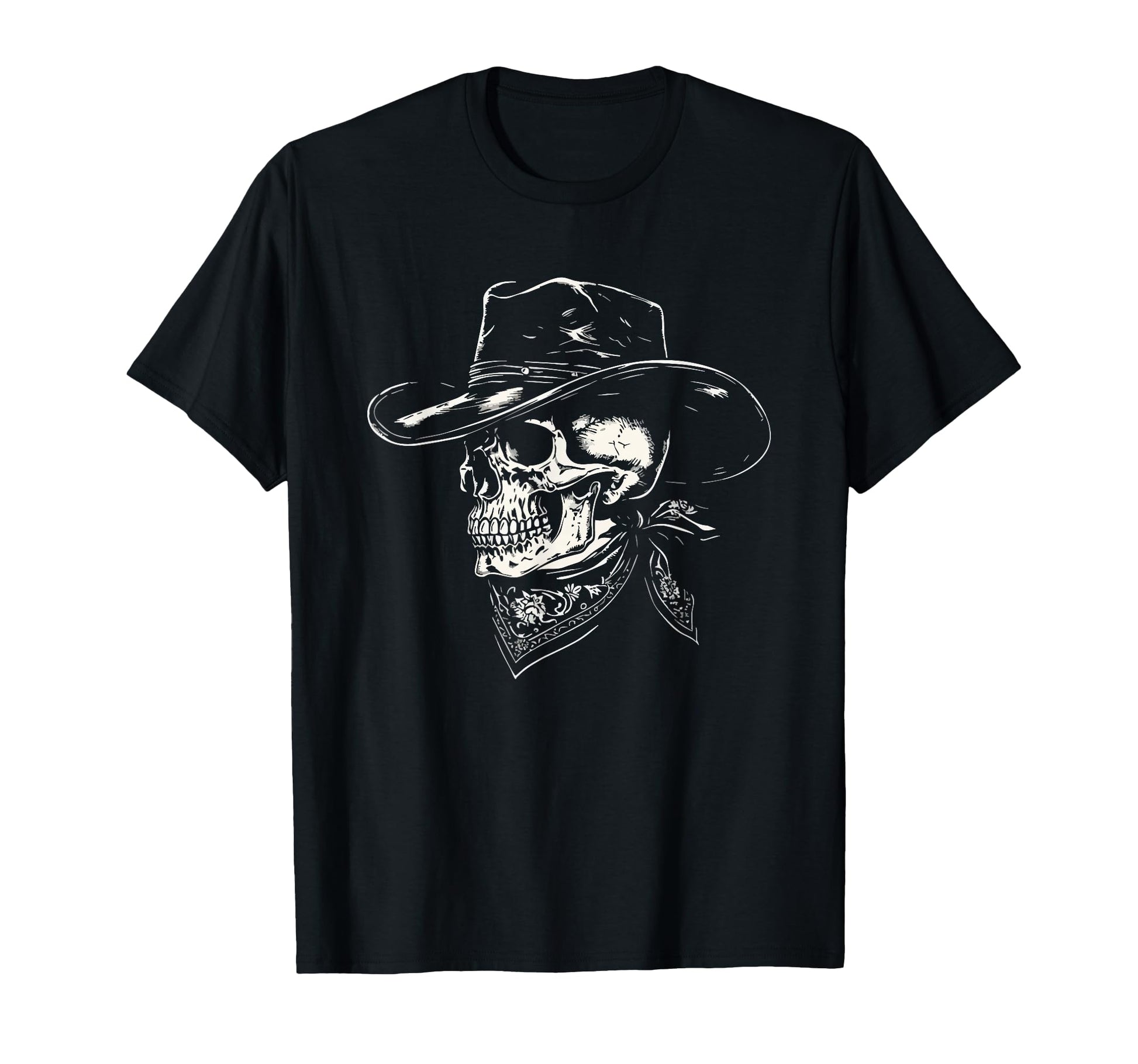 Southwestern Cowboy Skull Designs And Hoodie - Novelty Apparel Men Women - T-Shirt, Sweatshirt, Hoodie