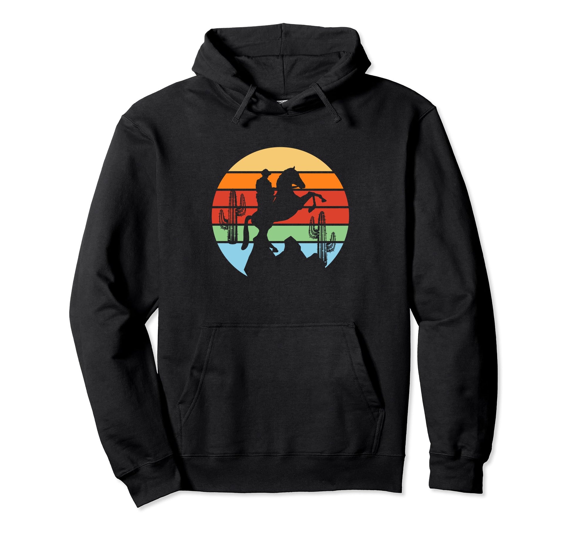 Saddle Western Cowboy Funny Cowboy Hoodie - Custom Art Print Men Women - T-Shirt, Sweatshirt, Hoodie
