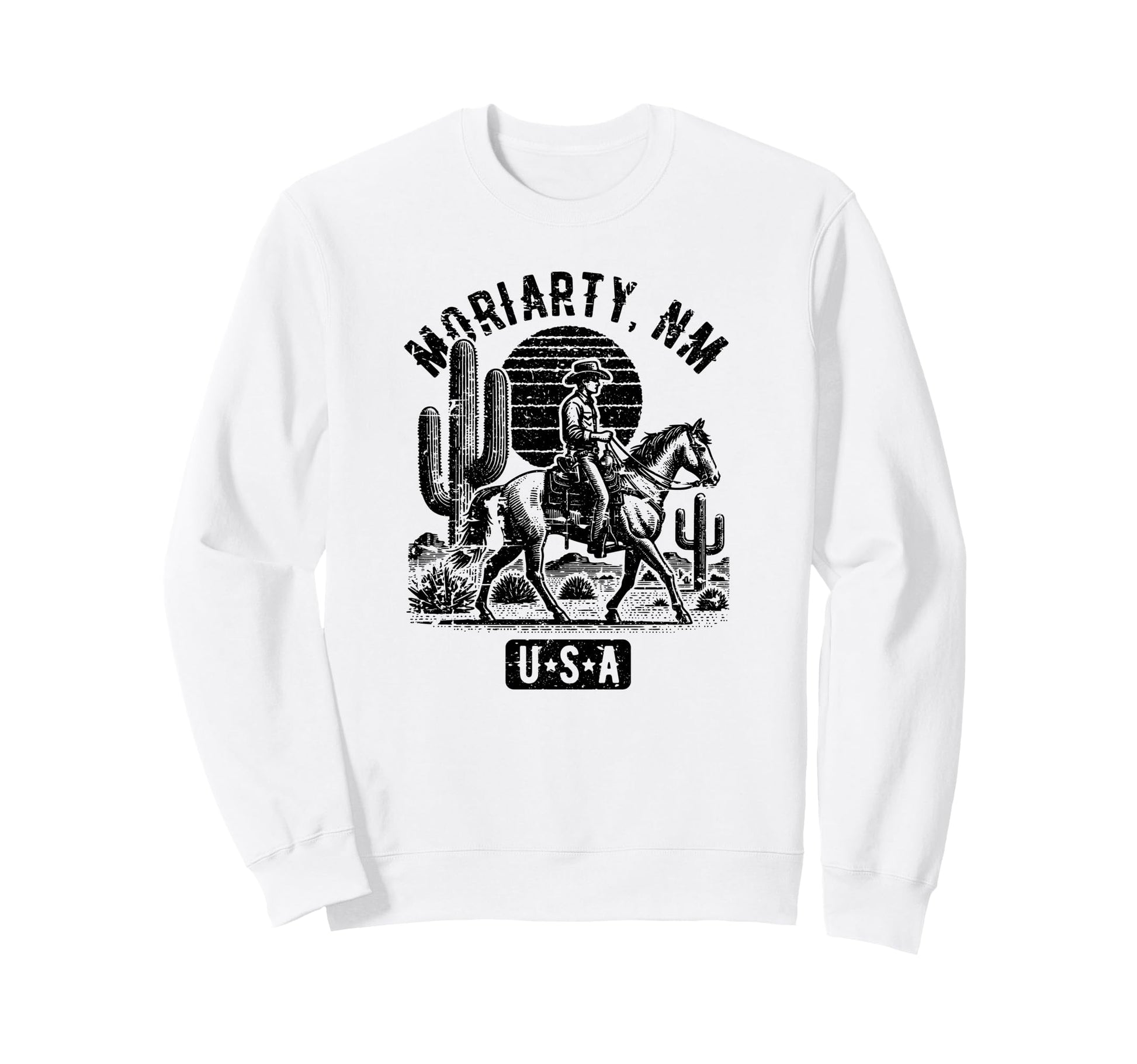 Moriarty New Mexico Usa Cowboy Sweatshirt - Novelty Apparel for Adults - T-Shirt, Sweatshirt, Hoodie