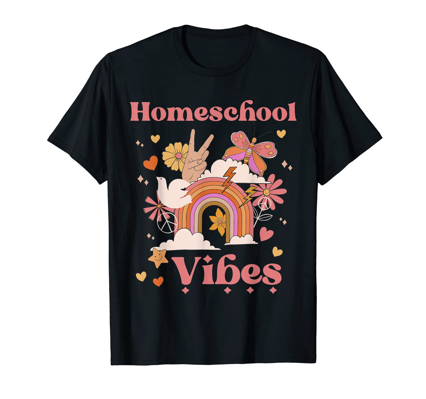 Homeschool Vibes Home School Groovy T-Shirt - Aesthetic Graphic Unisex - T-Shirt, Sweatshirt, Hoodie
