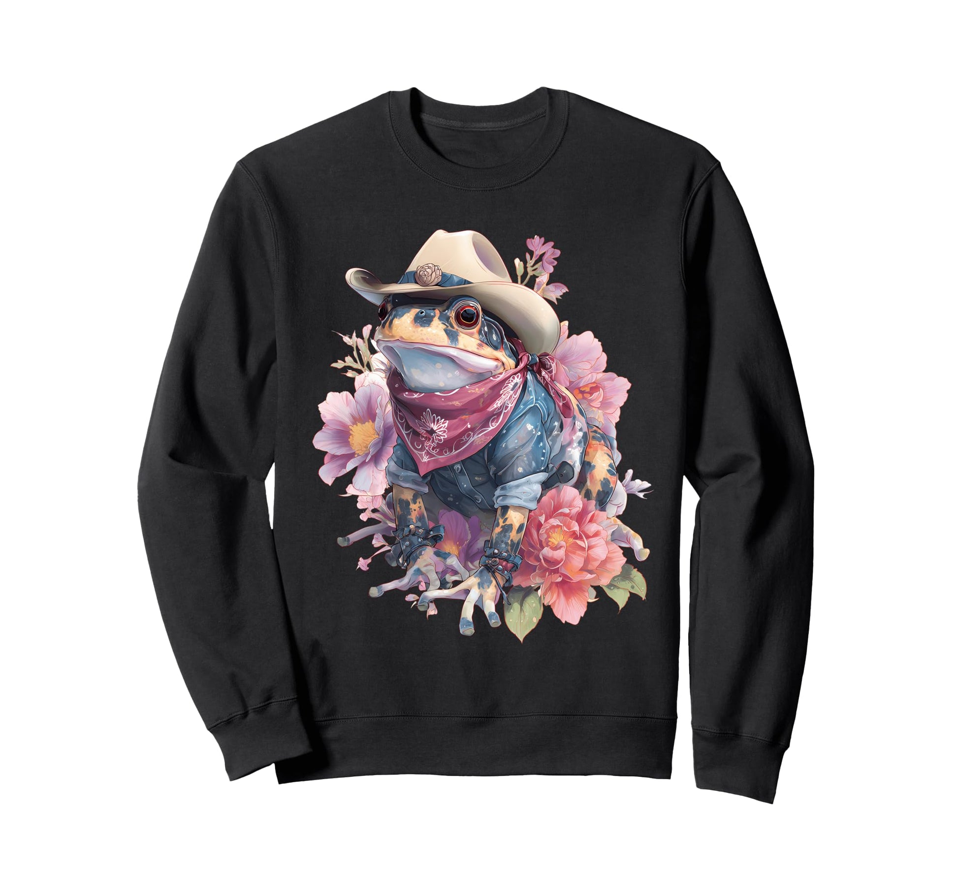 Frog Cowboy Rodeo Cowgirl Toad Sweatshirt - Unique Graphic Men Women - T-Shirt, Sweatshirt, Hoodie