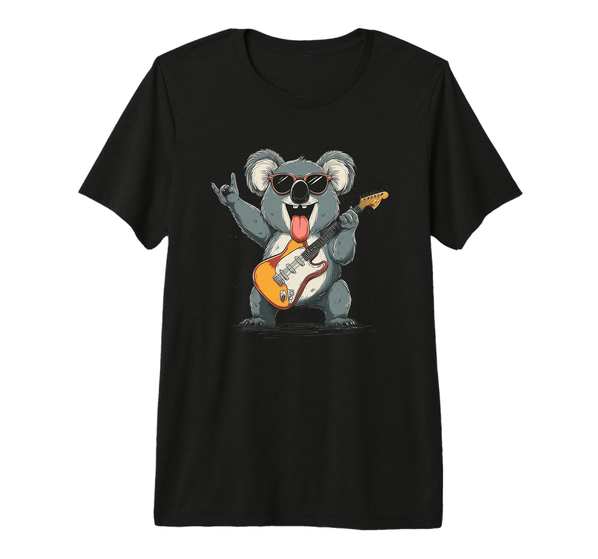 Funny Koala Rock Music Guitar Animal T-Shirt - Graphic Print Men Women - T-Shirt, Sweatshirt, Hoodie