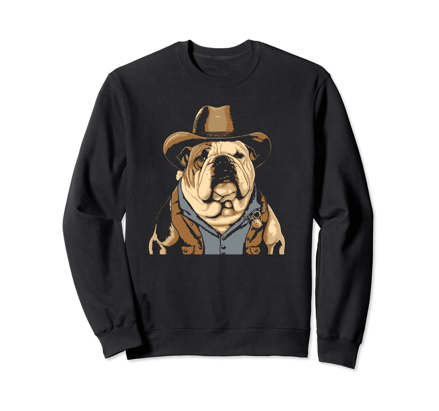 English Bulldog Funny Country Music Sweatshirt - Minimalist Print Unisex - T-Shirt, Sweatshirt, Hoodie