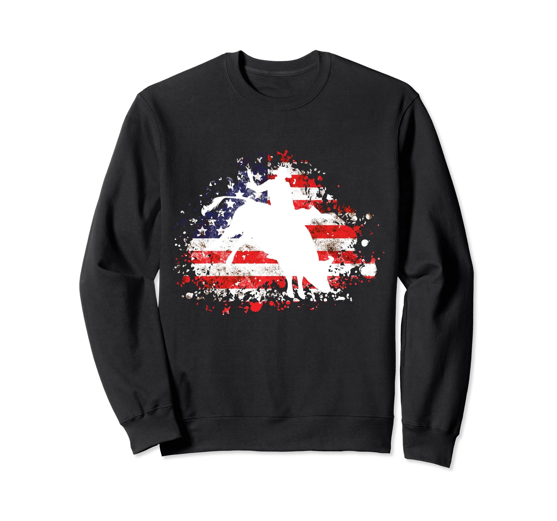 Western Rodeo Bucking Bull Cowboy Sweatshirt - Minimalist Print for Adults - T-Shirt, Sweatshirt, Hoodie