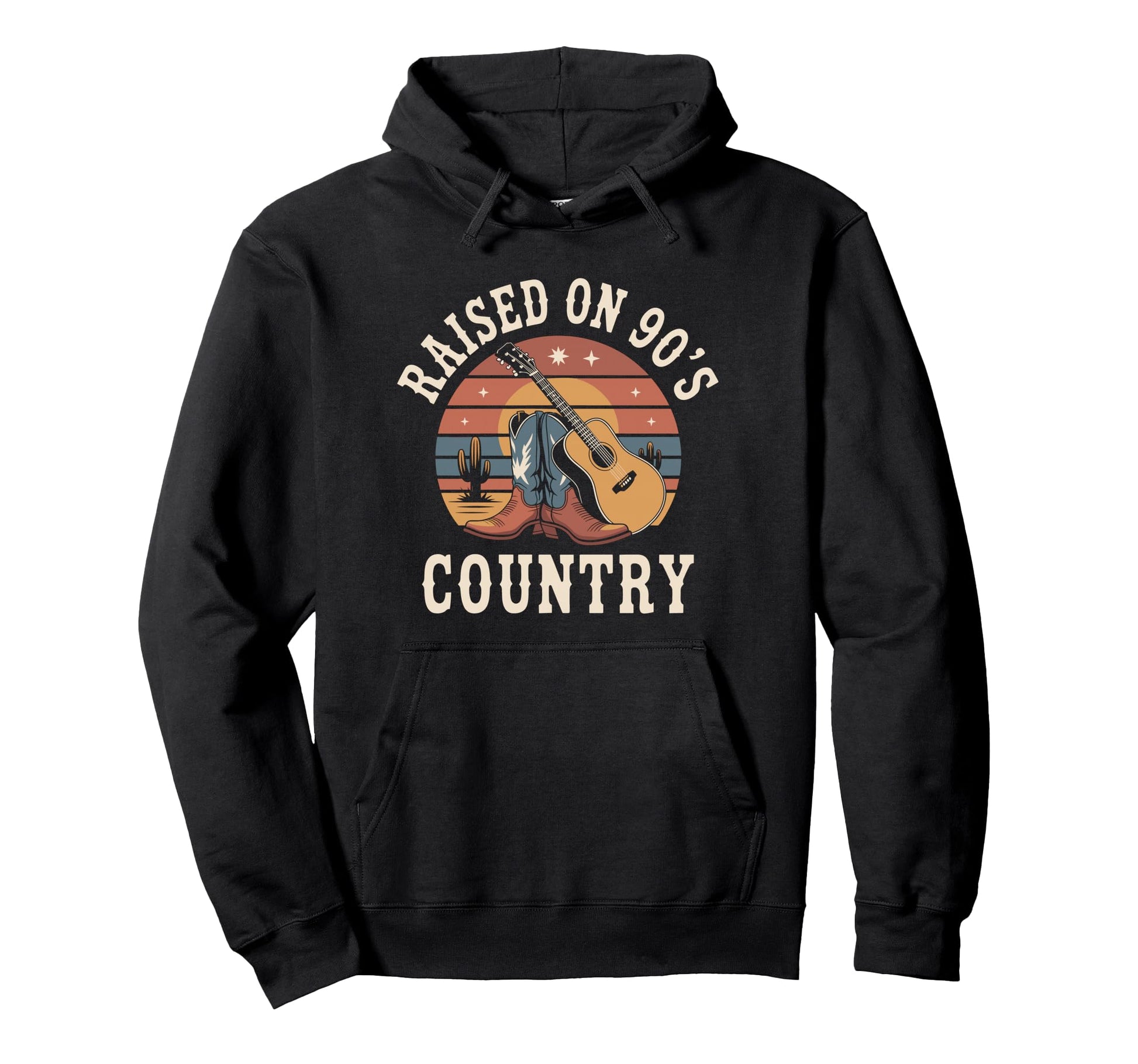 Raised 90S Country Western Music Nostalgia Hoodie - Custom Art Print Unisex - T-Shirt, Sweatshirt, Hoodie