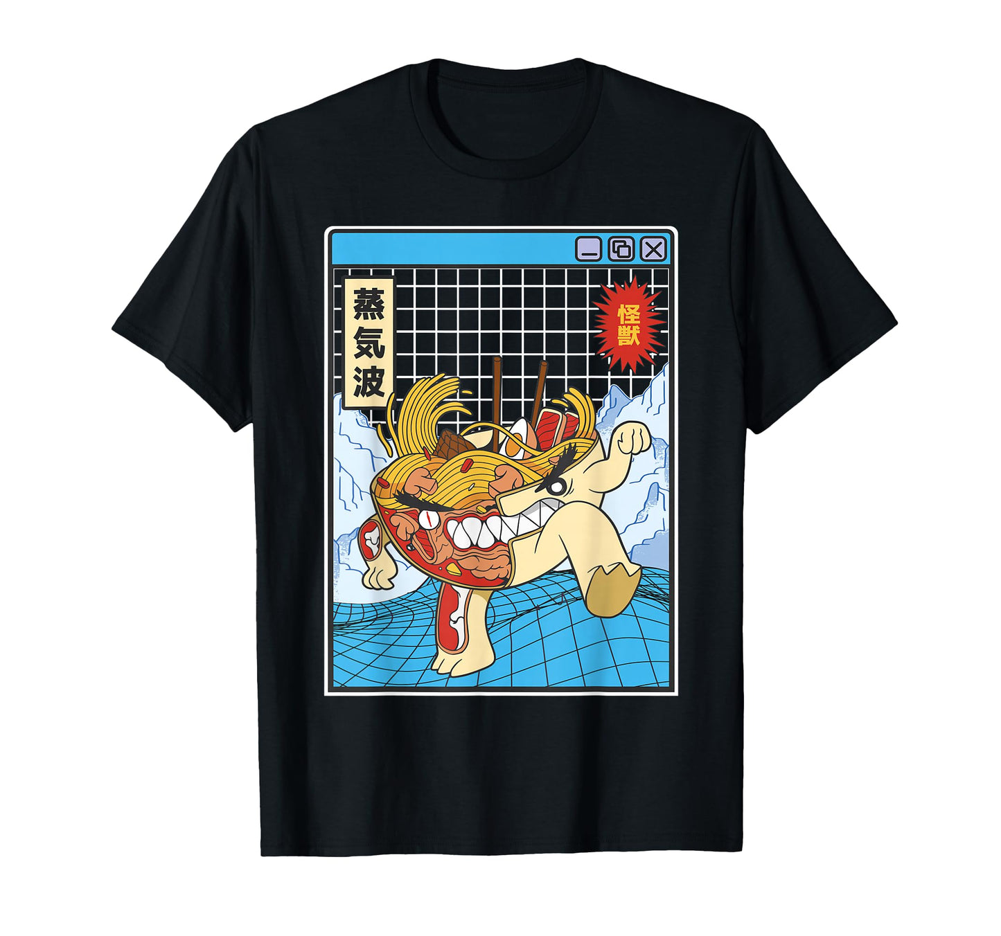 Ramen Noodles X Ray Kawaii Grid Vaporwave T-Shirt - Novelty Apparel Unisex - T-Shirt, Sweatshirt, Hoodie