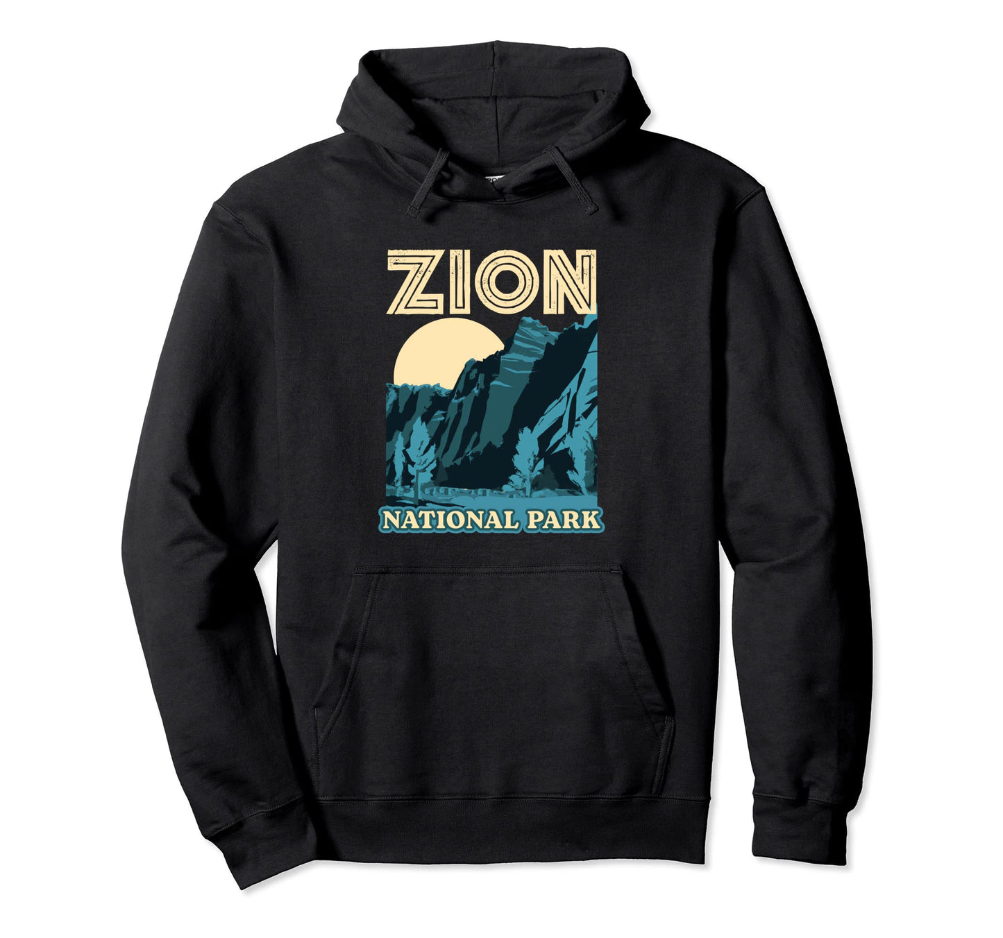 Zion National Park Wpa Utah Hoodie - Novelty Apparel Unisex - T-Shirt, Sweatshirt, Hoodie