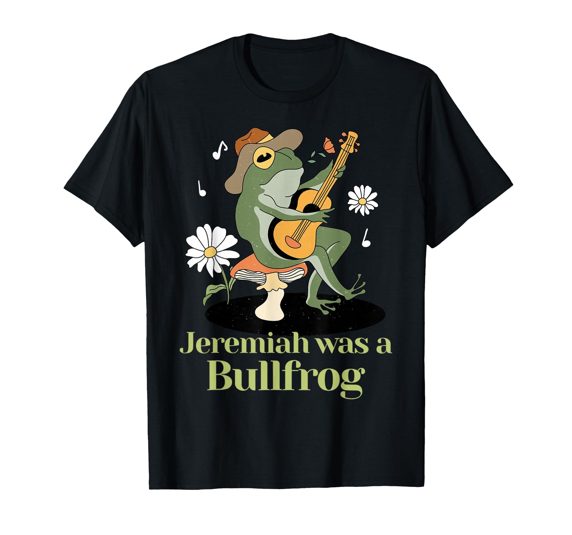 Frog Guitar Jeremiah Was Bullfrog Funny T-Shirt - Unique Graphic for Adults - T-Shirt, Sweatshirt, Hoodie