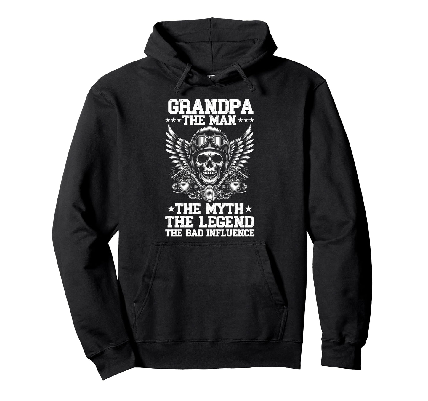 Grandpa Myth Legend Motorcycle Hoodie - Graphic Print for Adults - T-Shirt, Sweatshirt, Hoodie