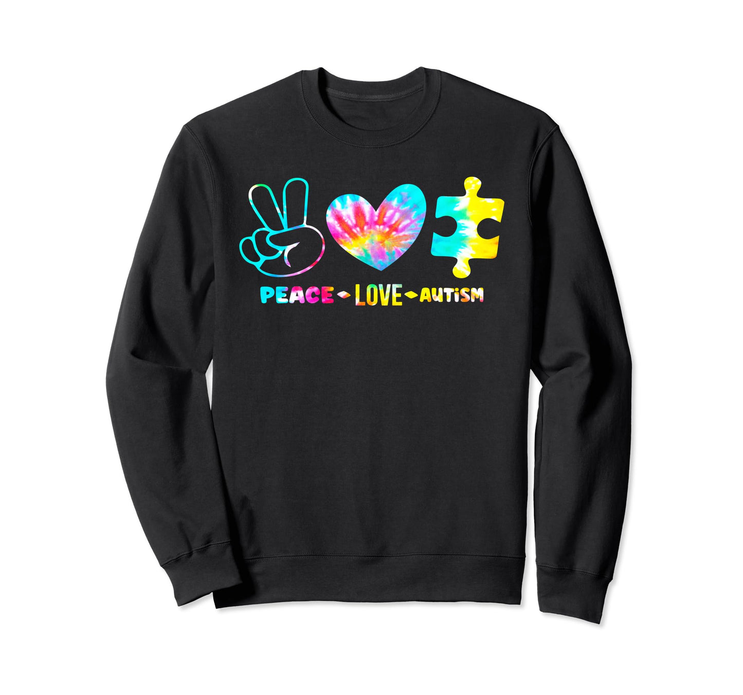 Tie Dye Autism Awareness Month Outfit Hoodie - Graphic Print for Adults - T-Shirt, Sweatshirt, Hoodie