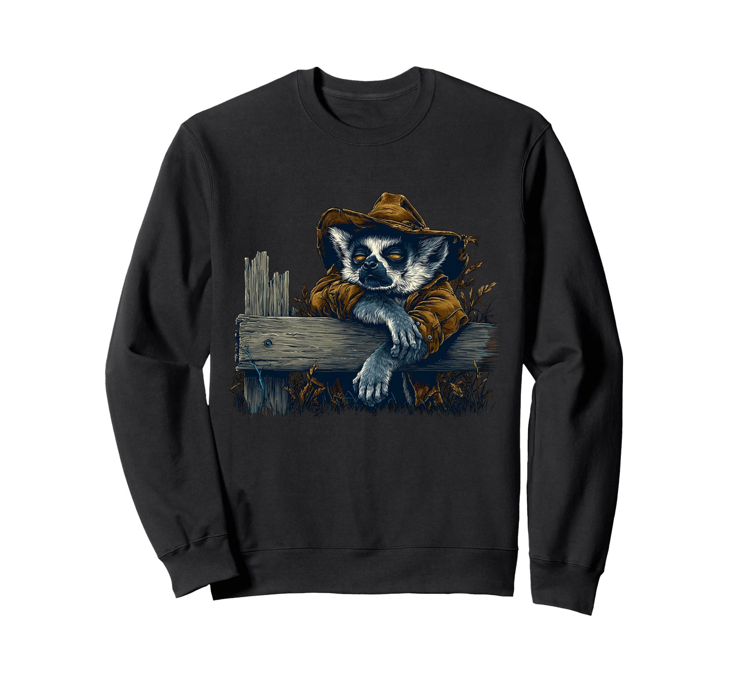Lemur Cowboy Rodeo Cowgirl Western Sweatshirt - Streetwear Style Unisex - T-Shirt, Sweatshirt, Hoodie