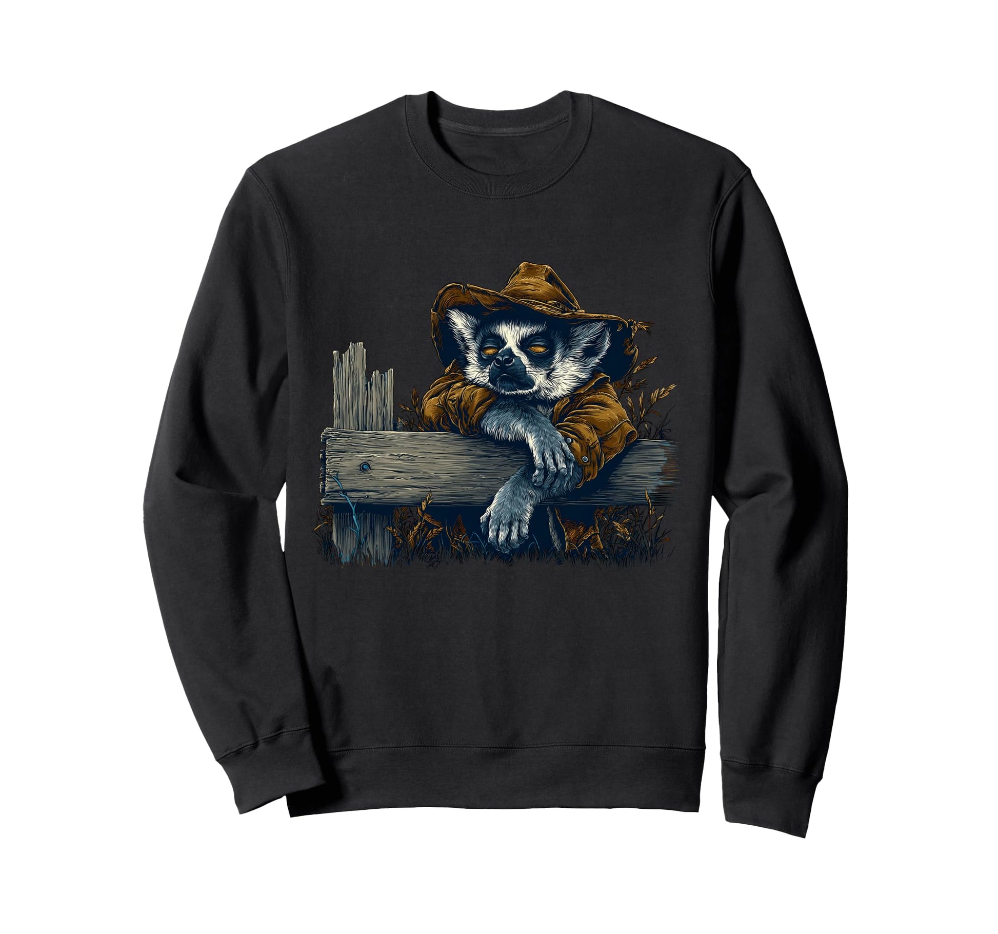 Lemur Cowboy Rodeo Cowgirl Western Sweatshirt - Streetwear Style Unisex - T-Shirt, Sweatshirt, Hoodie