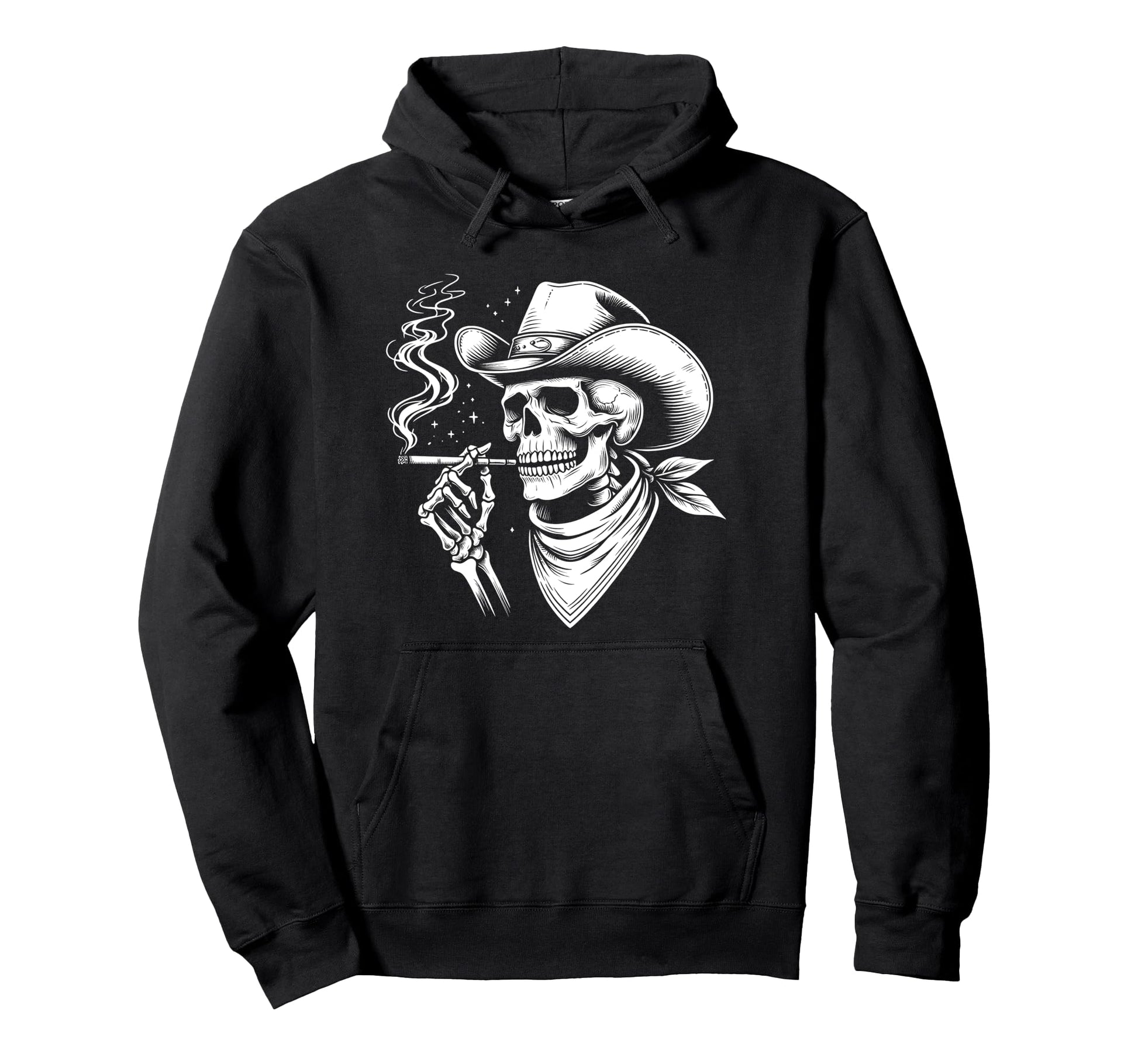 Rustic Skeleton Cowboy Western Goth Hoodie - Novelty Apparel Men Women - T-Shirt, Sweatshirt, Hoodie